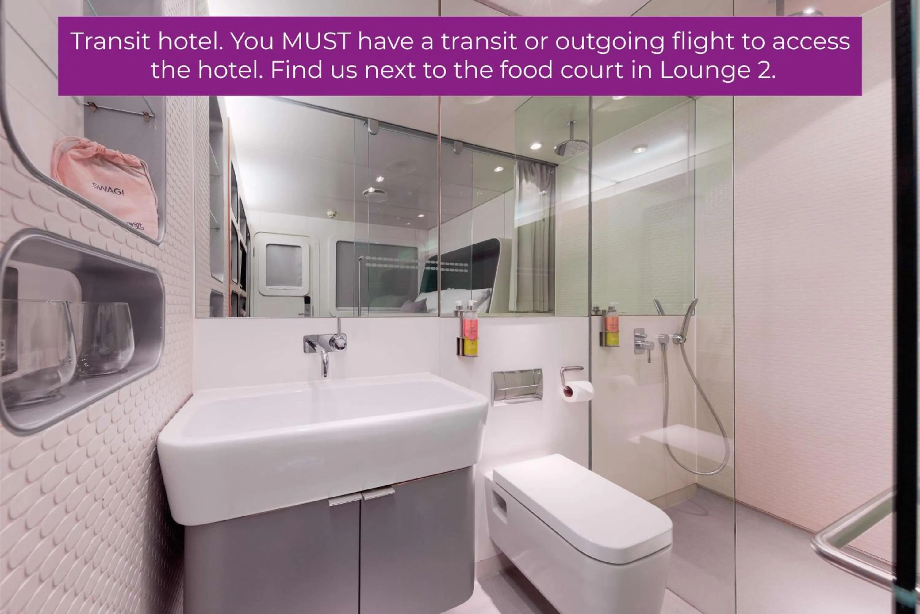 Photo of the whole room in YOTELAIR Amsterdam Schiphol Transit Hotel