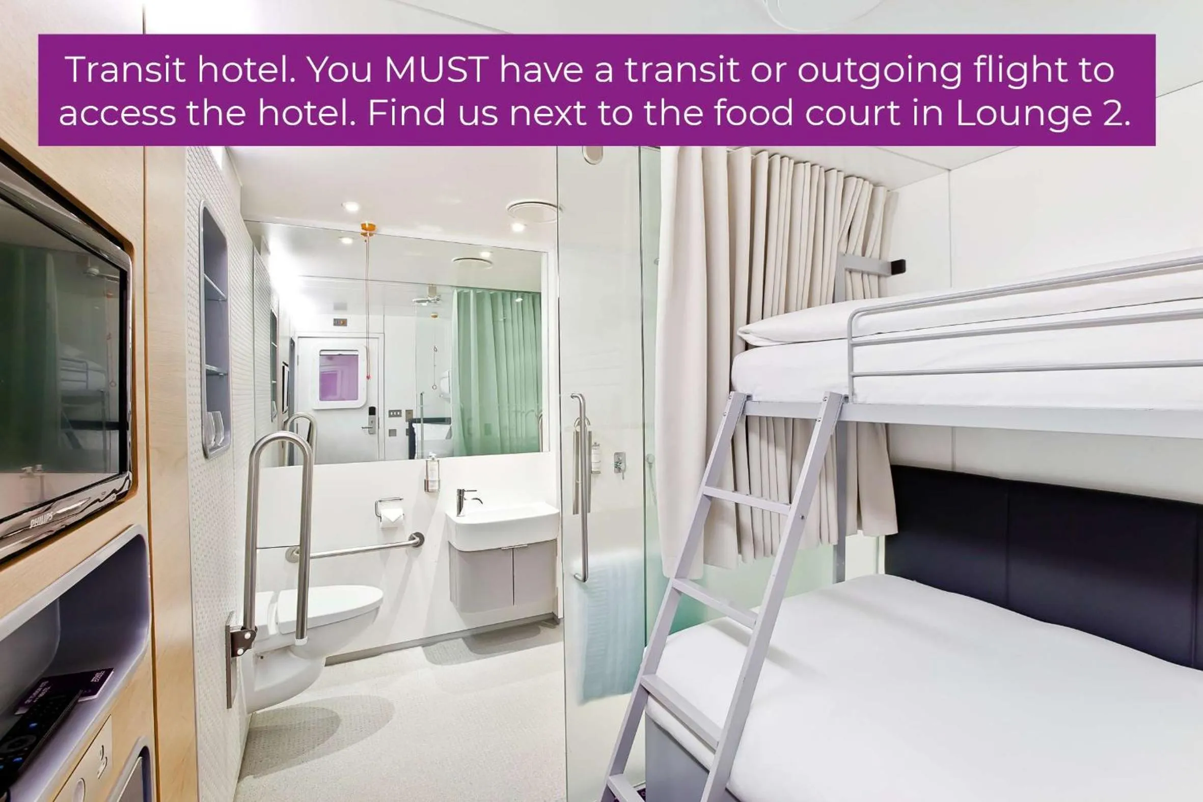 Photo of the whole room, Bed in YOTELAIR Amsterdam Schiphol Transit Hotel