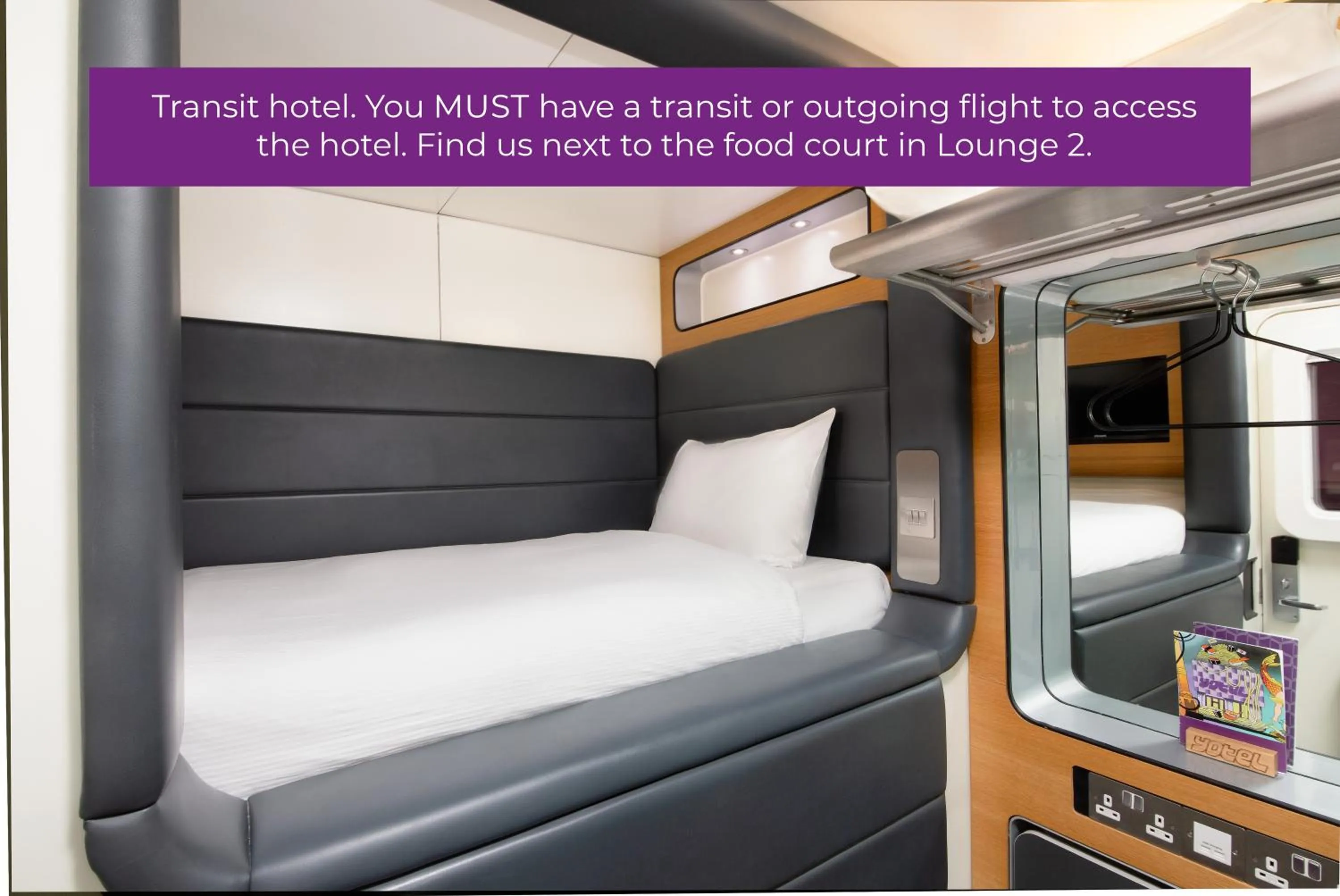 Bed in YOTELAIR Amsterdam Schiphol Transit Hotel