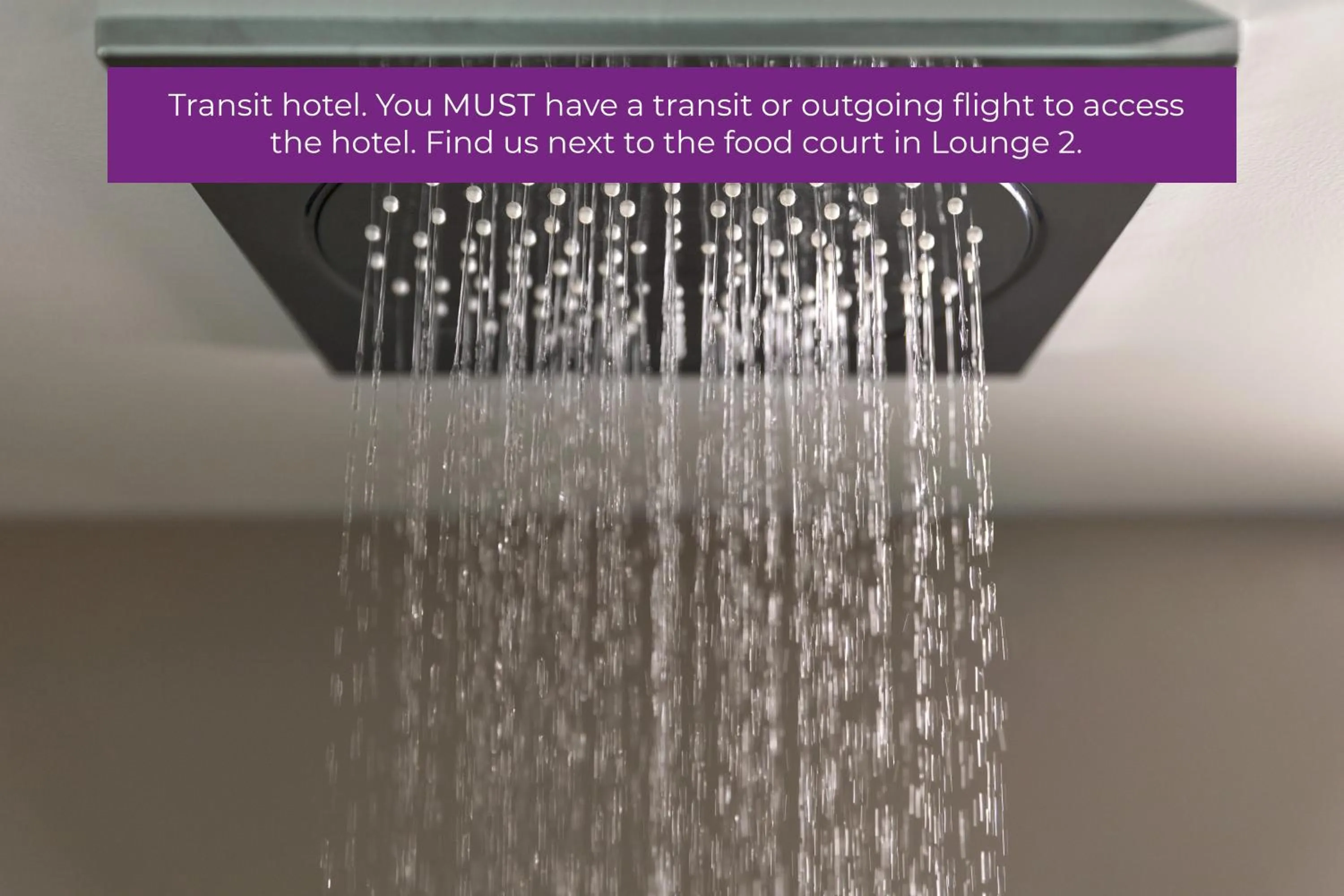 Shower in YOTELAIR Amsterdam Schiphol Transit Hotel