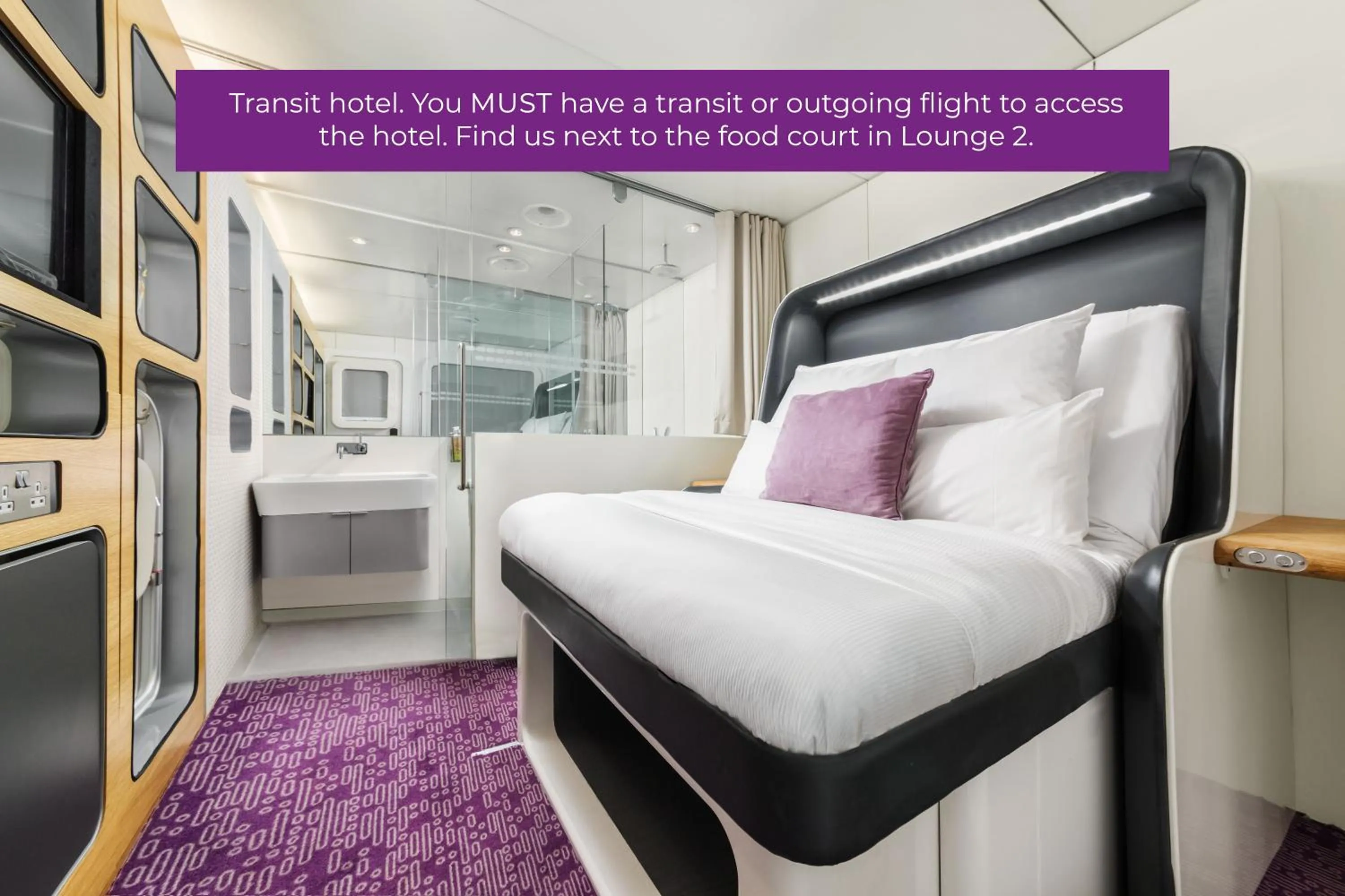 Bed in YOTELAIR Amsterdam Schiphol Transit Hotel