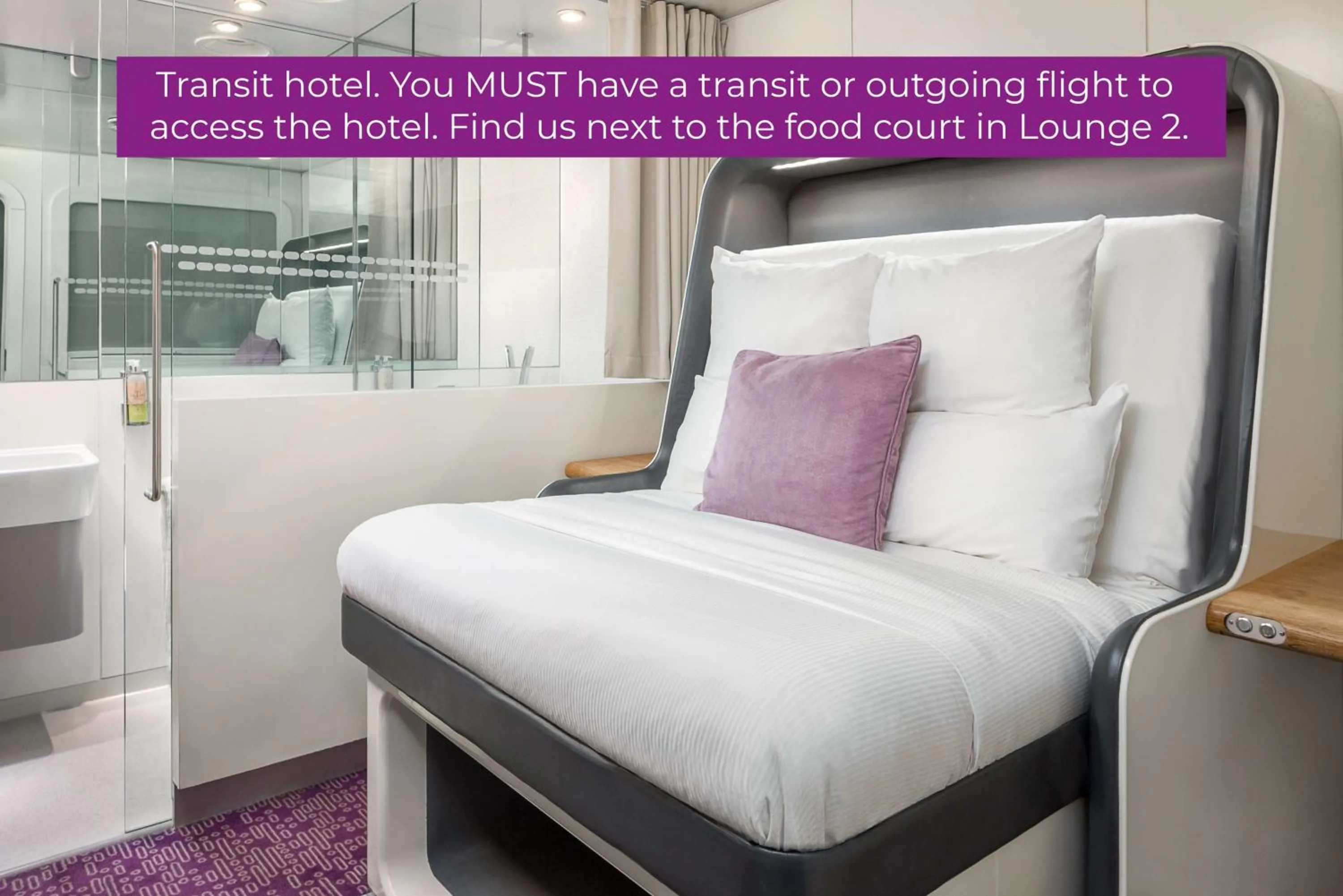 Photo of the whole room, Bed in YOTELAIR Amsterdam Schiphol Transit Hotel