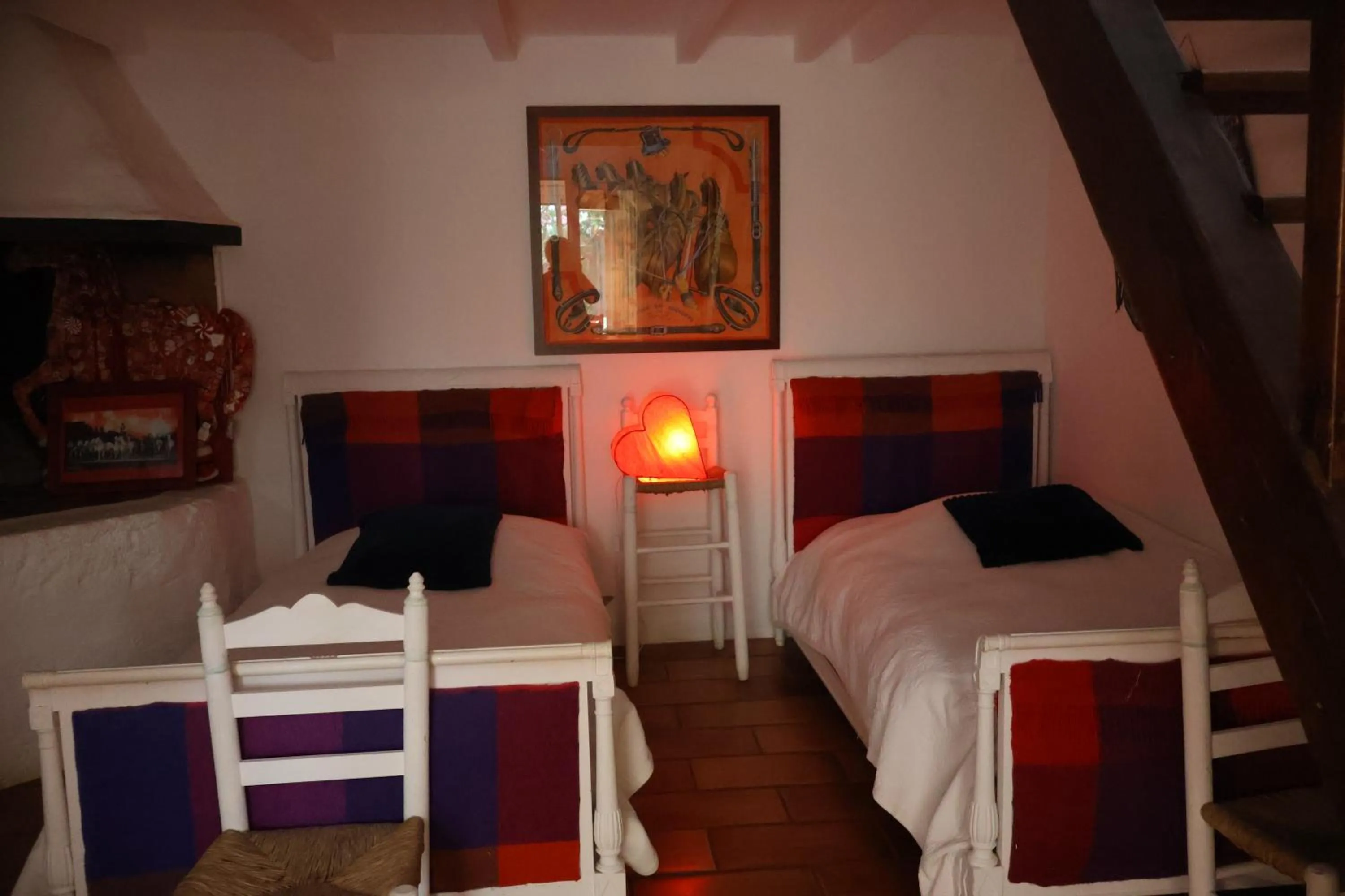 Bed in Gites Chambres d'hotes Mazet du Maréchal Ferrant