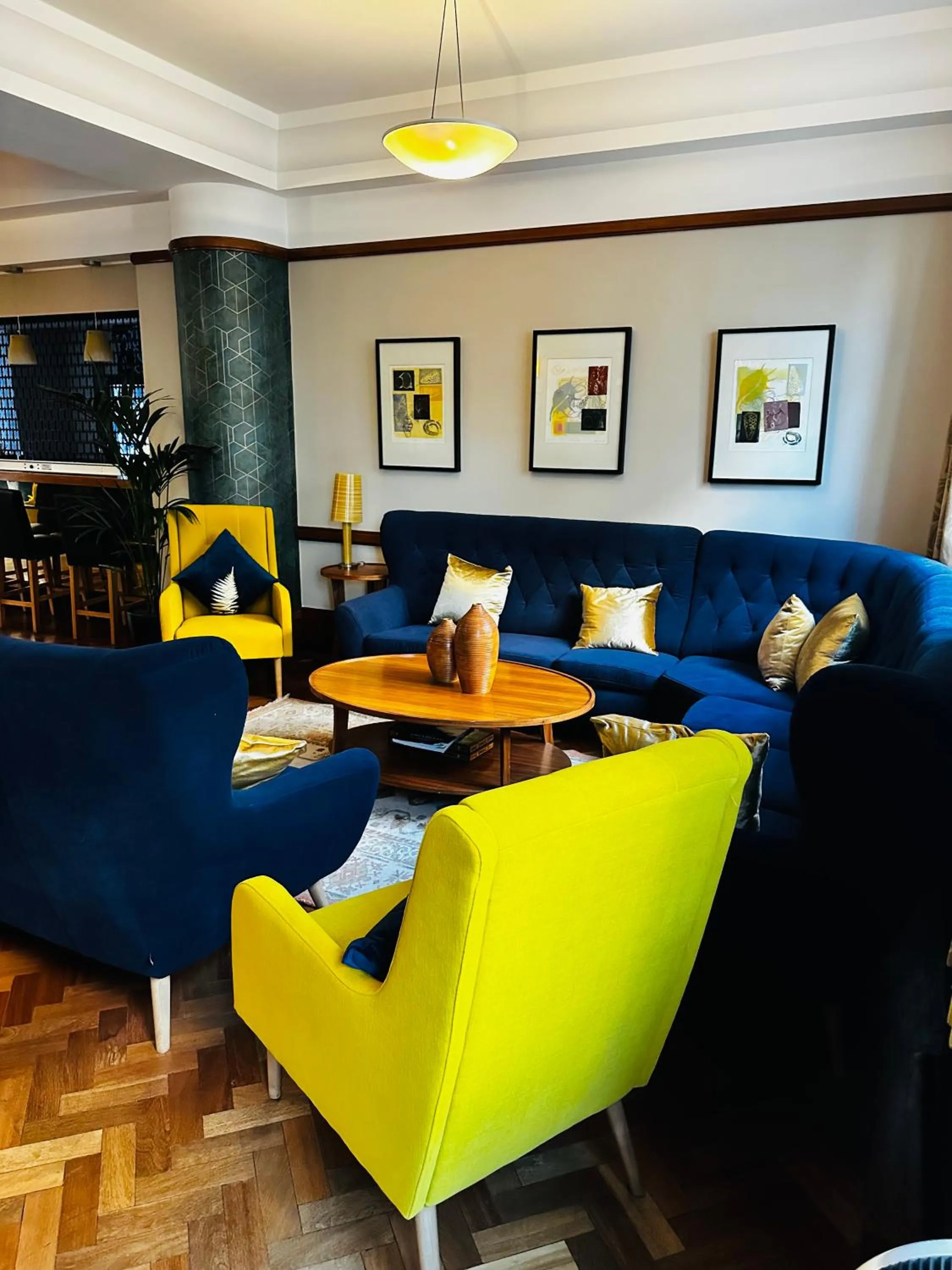 Seating area in Vincent House London Residence