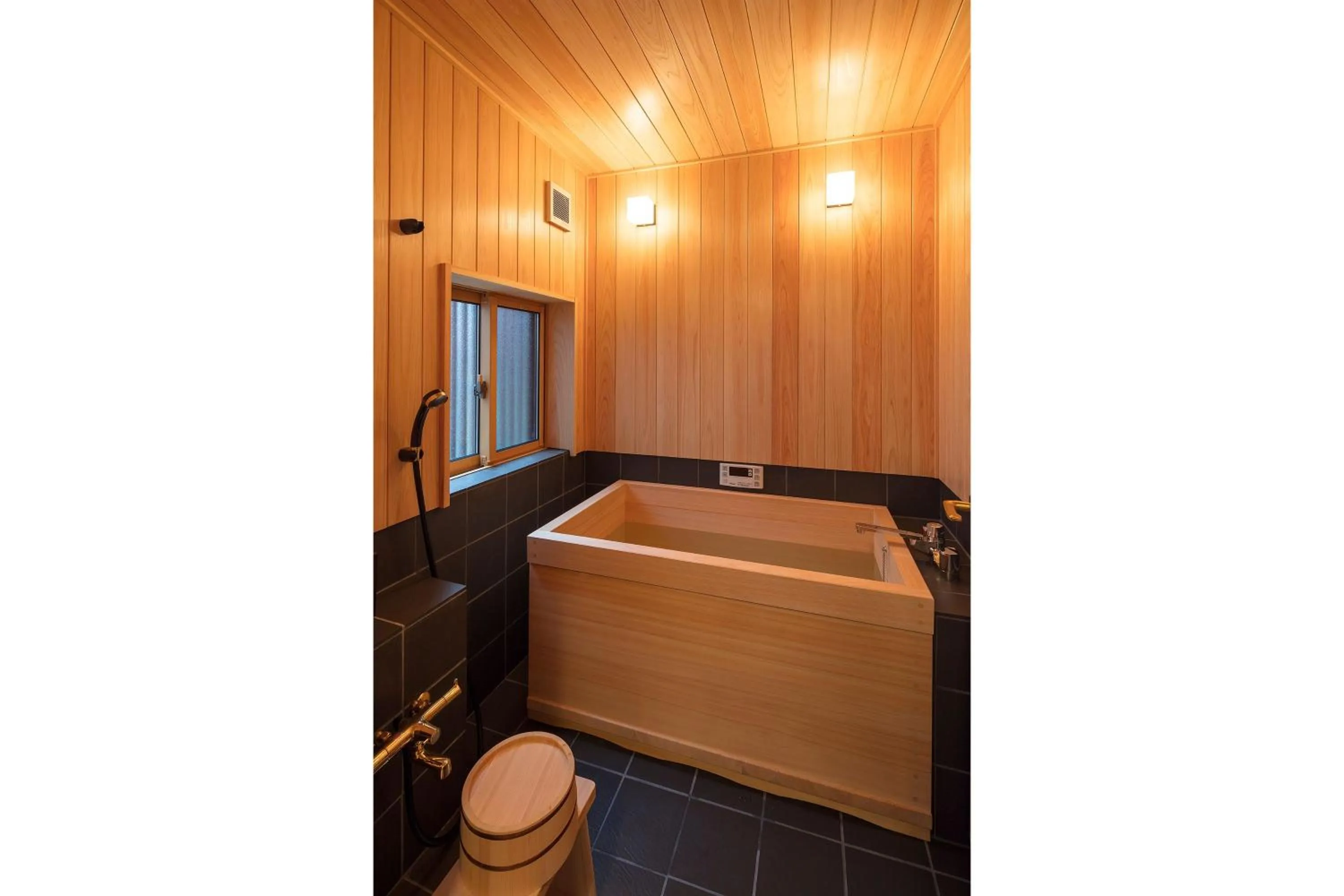 Bathroom in Garaku an Machiya House