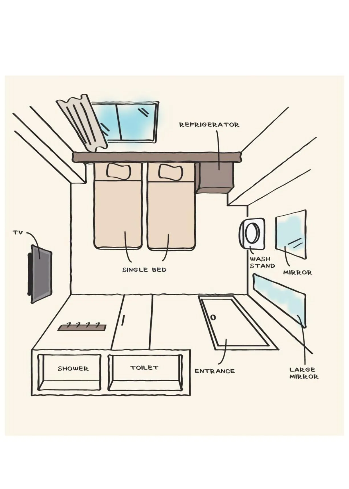 Photo of the whole room in Grids Sapporo Hotel&Hostel
