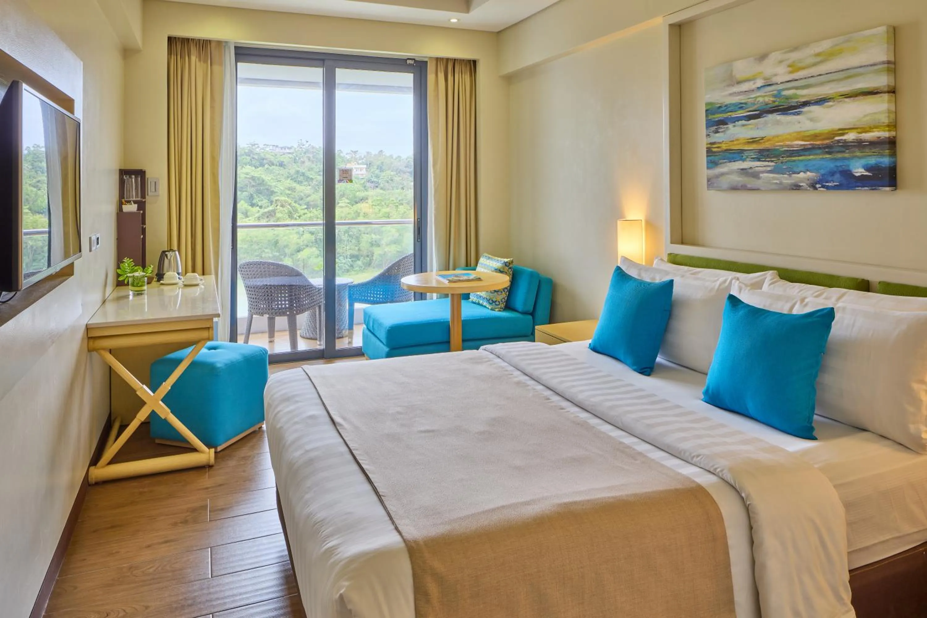 Bed in Savoy Hotel Boracay near Newcoast Beach