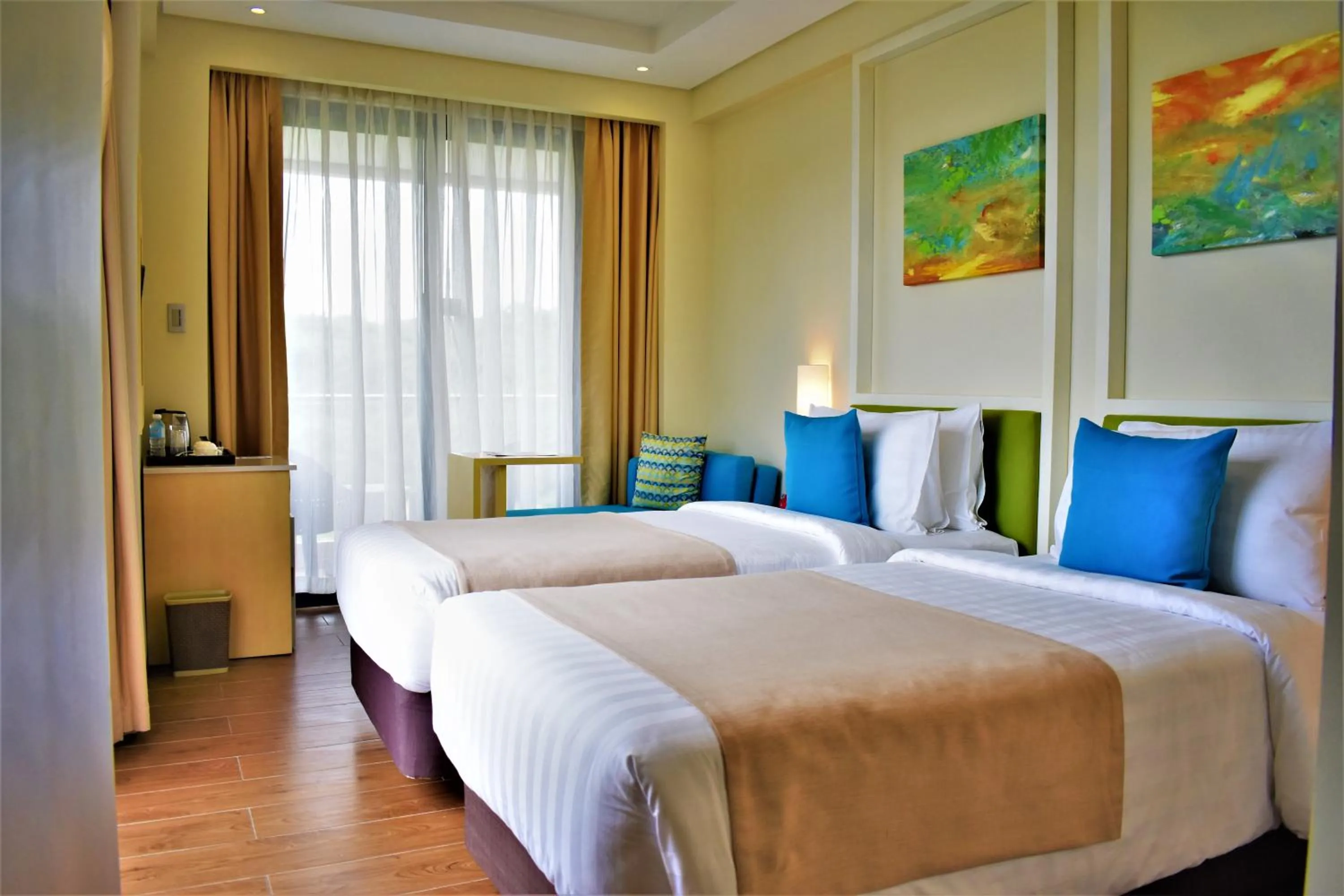 Bed in Savoy Hotel Boracay near Newcoast Beach