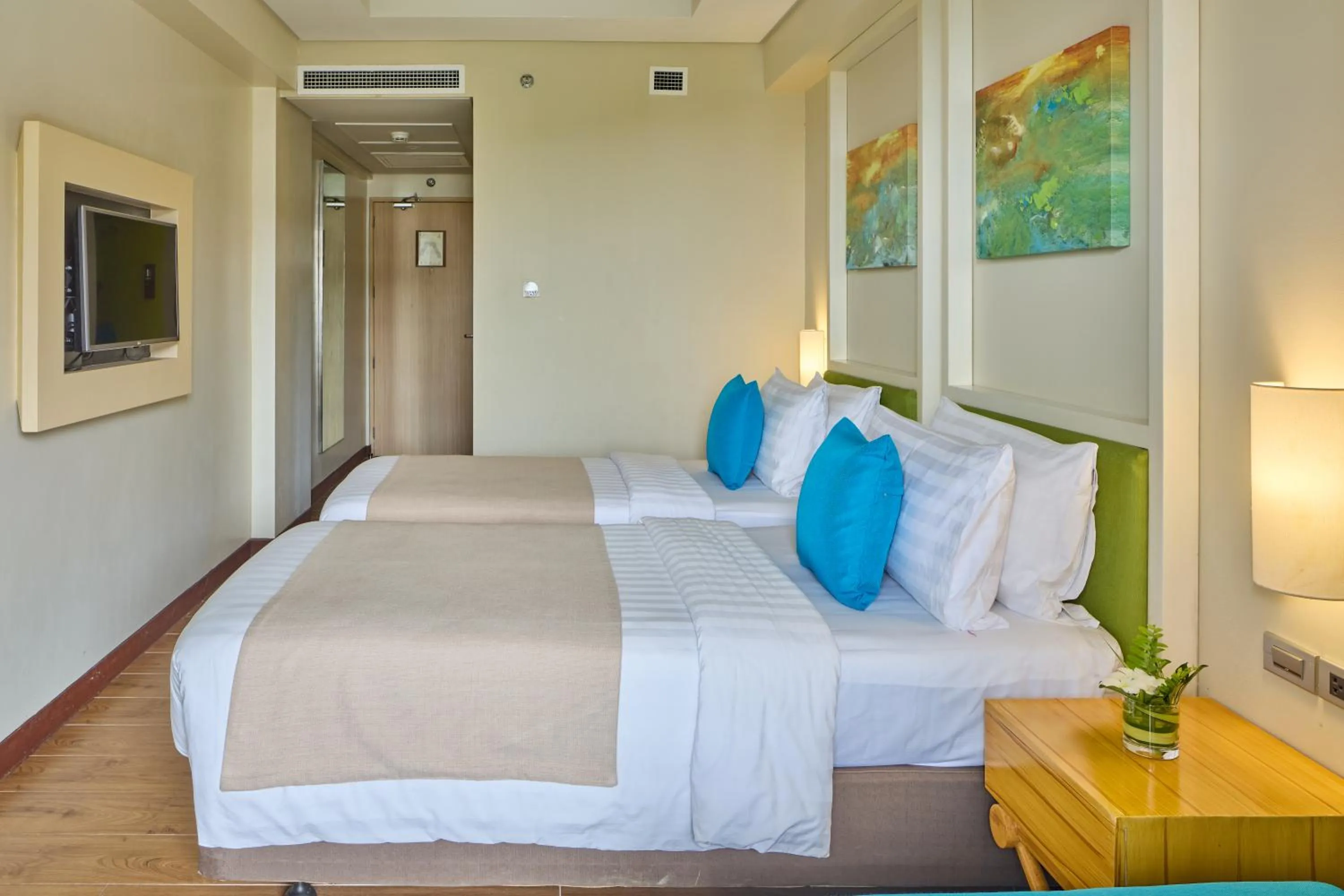 Bed in Savoy Hotel Boracay near Newcoast Beach