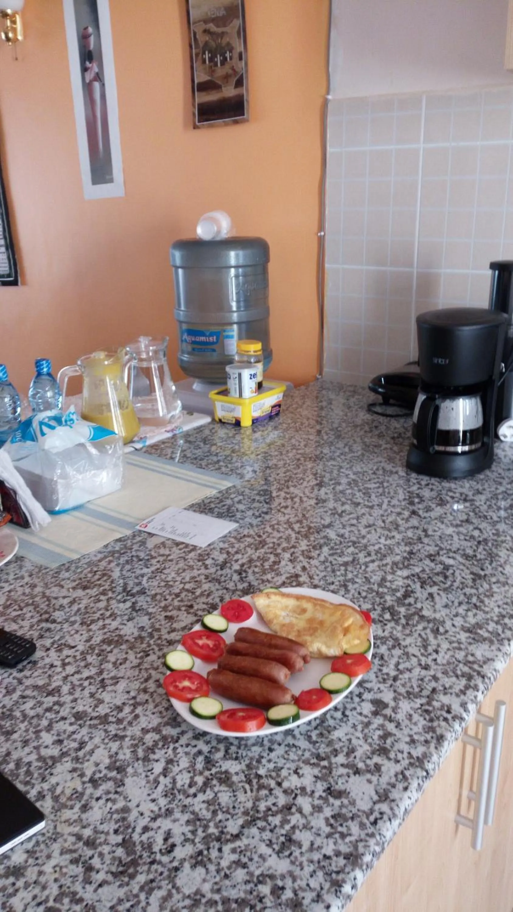 American breakfast in Nairobi Airport Apartments