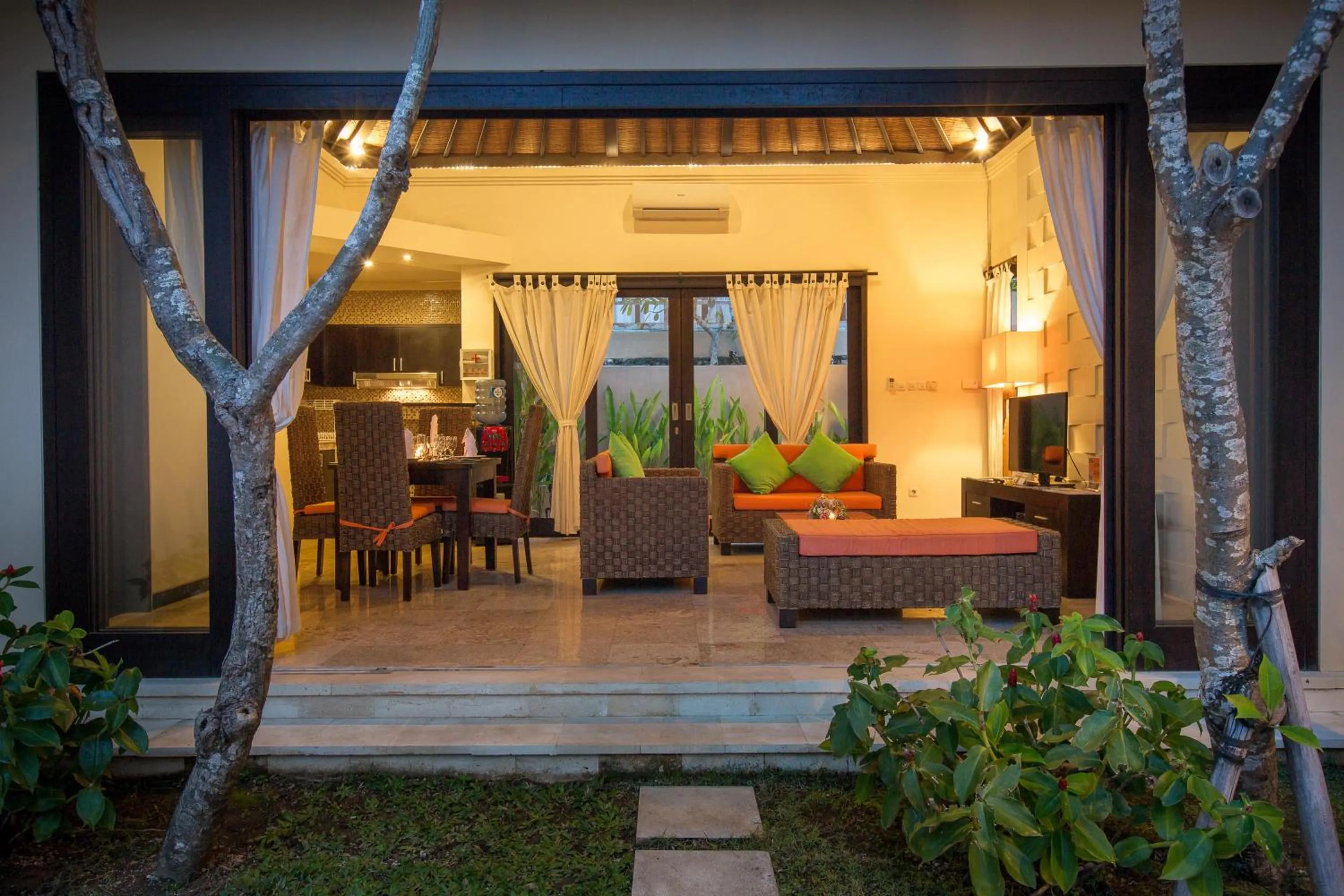 Seating area in The Reika Villas by Nagisa Bali