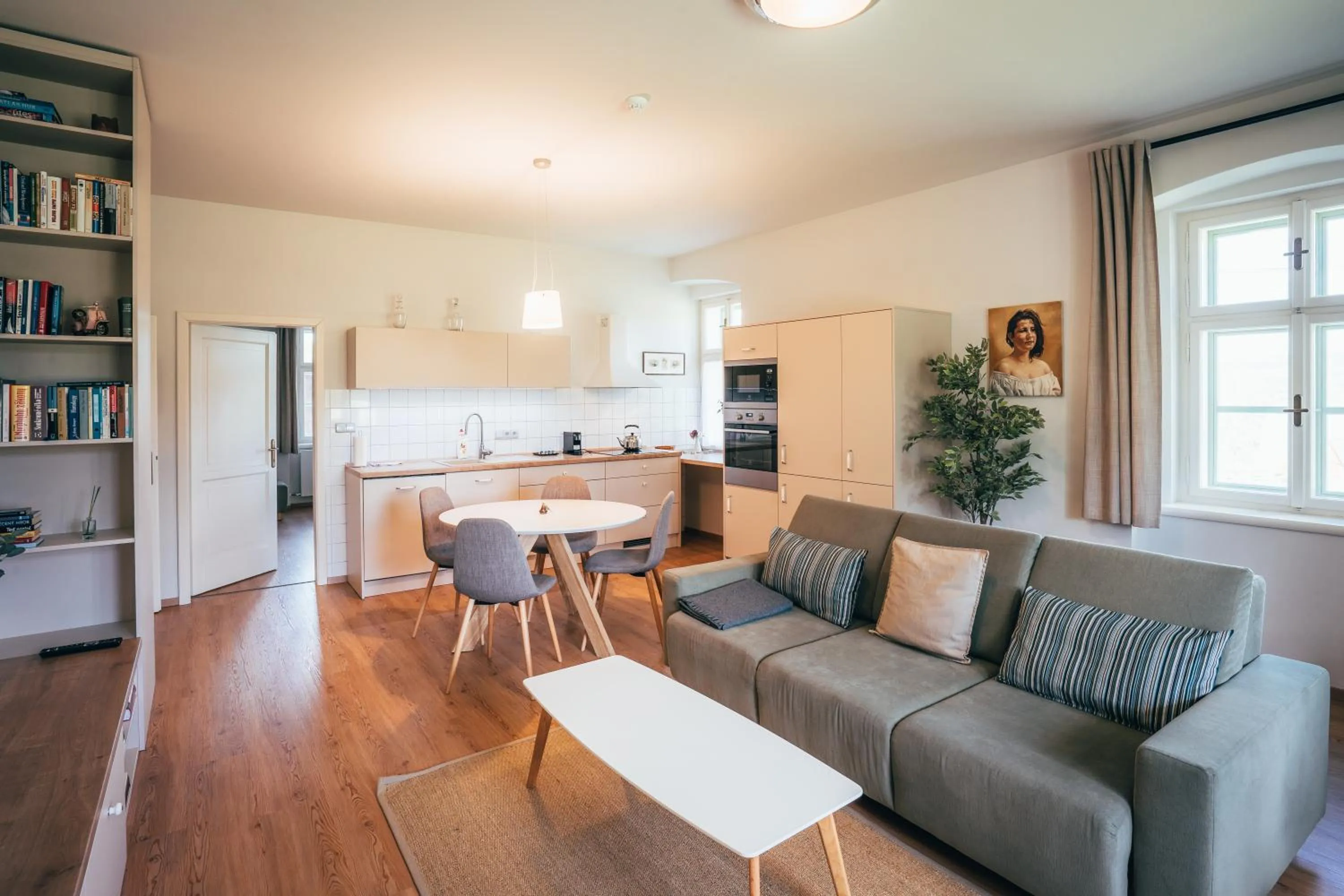 Kitchen or kitchenette in Aparthotel & Wellness Knížecí cesta