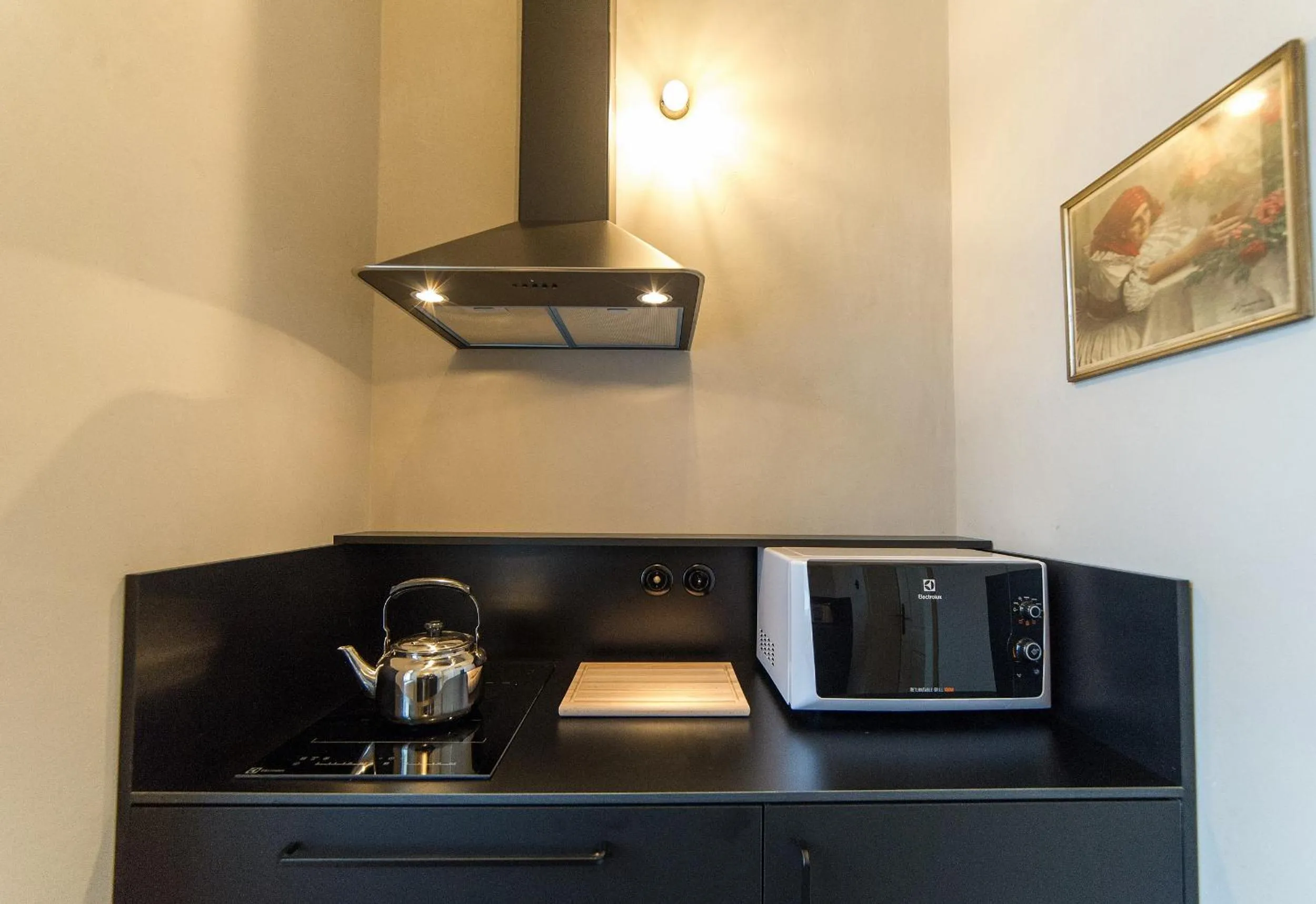 Kitchen or kitchenette in Aparthotel & Wellness Knížecí cesta