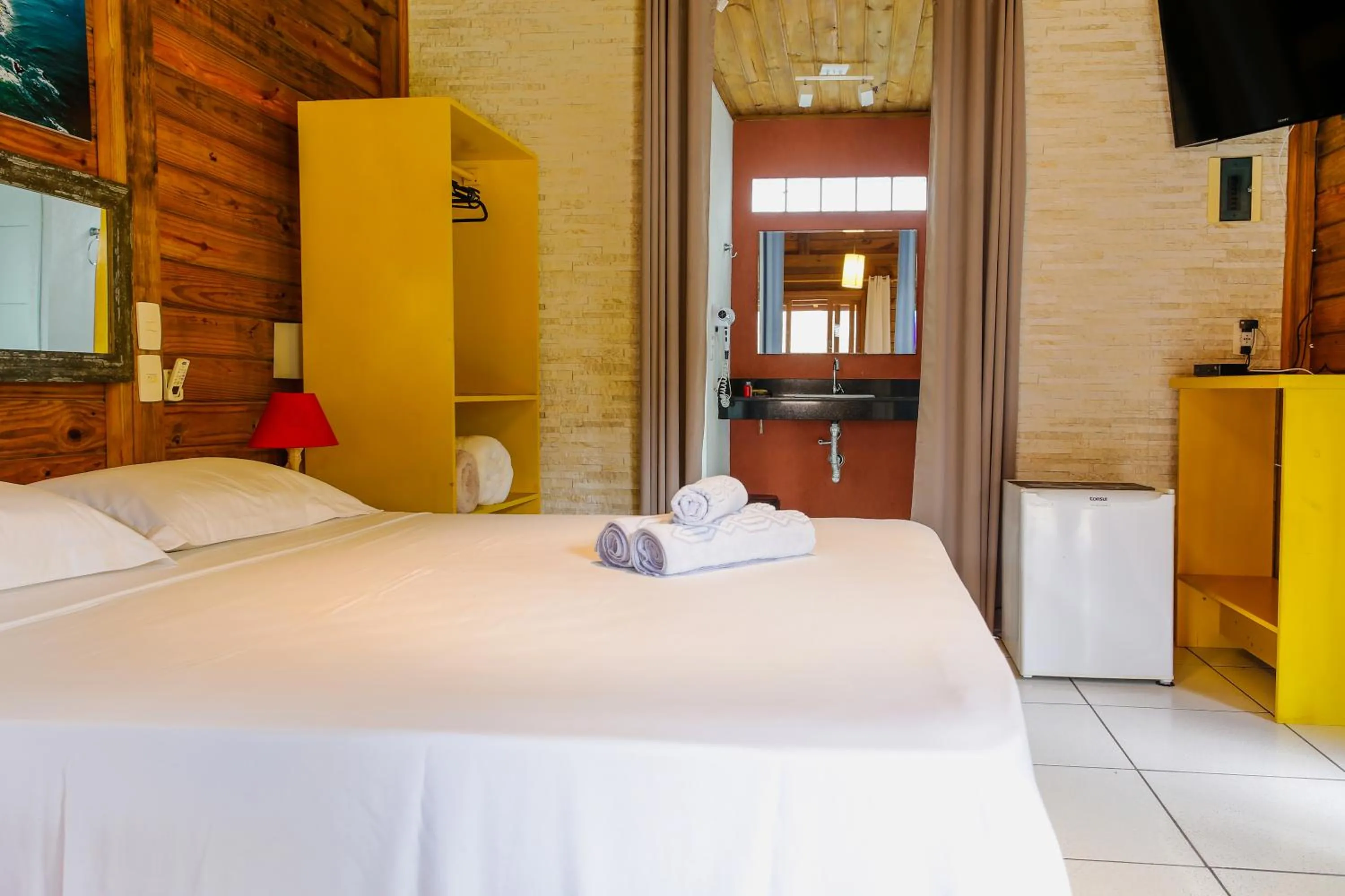 Bed in Pousada Plancton