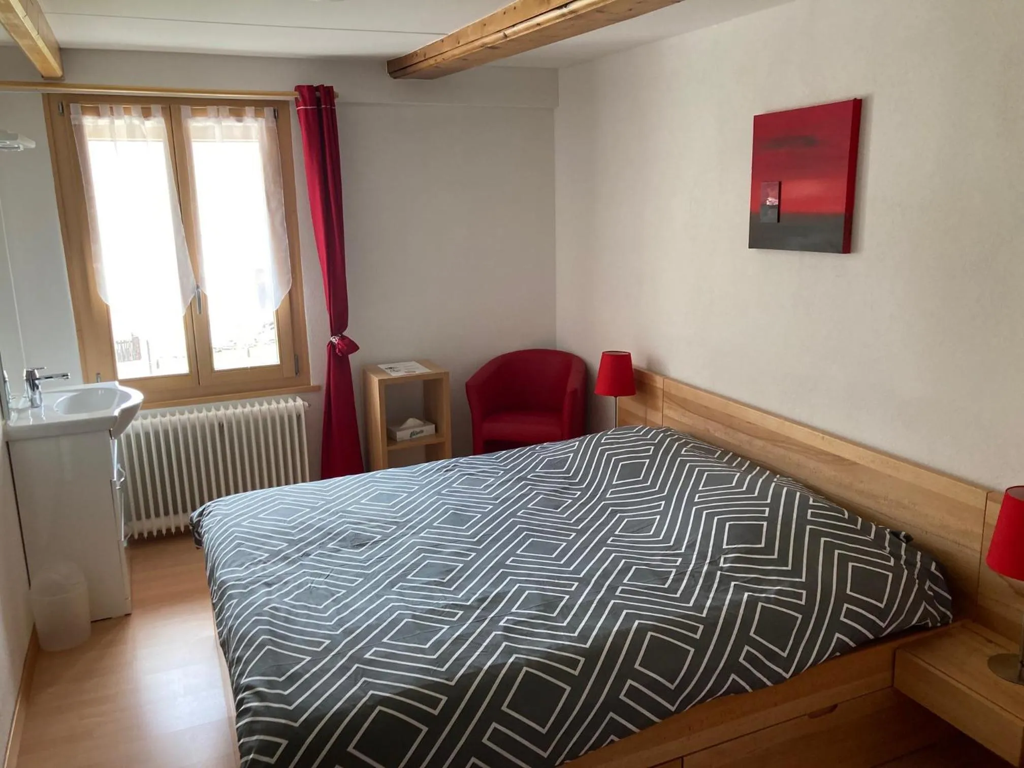 Bed in Hôtel du Gd-St-Bernard