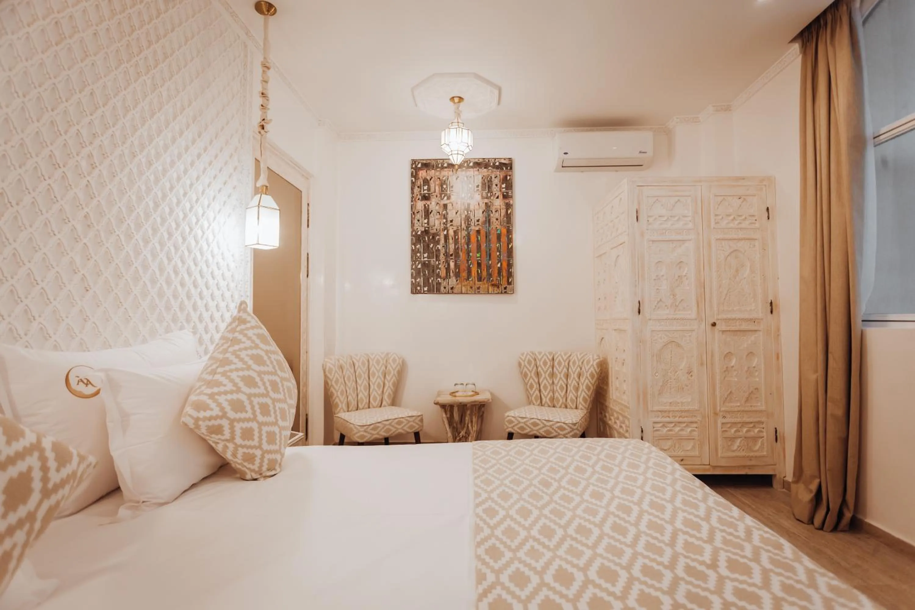 Bed in Riad Andallaspa