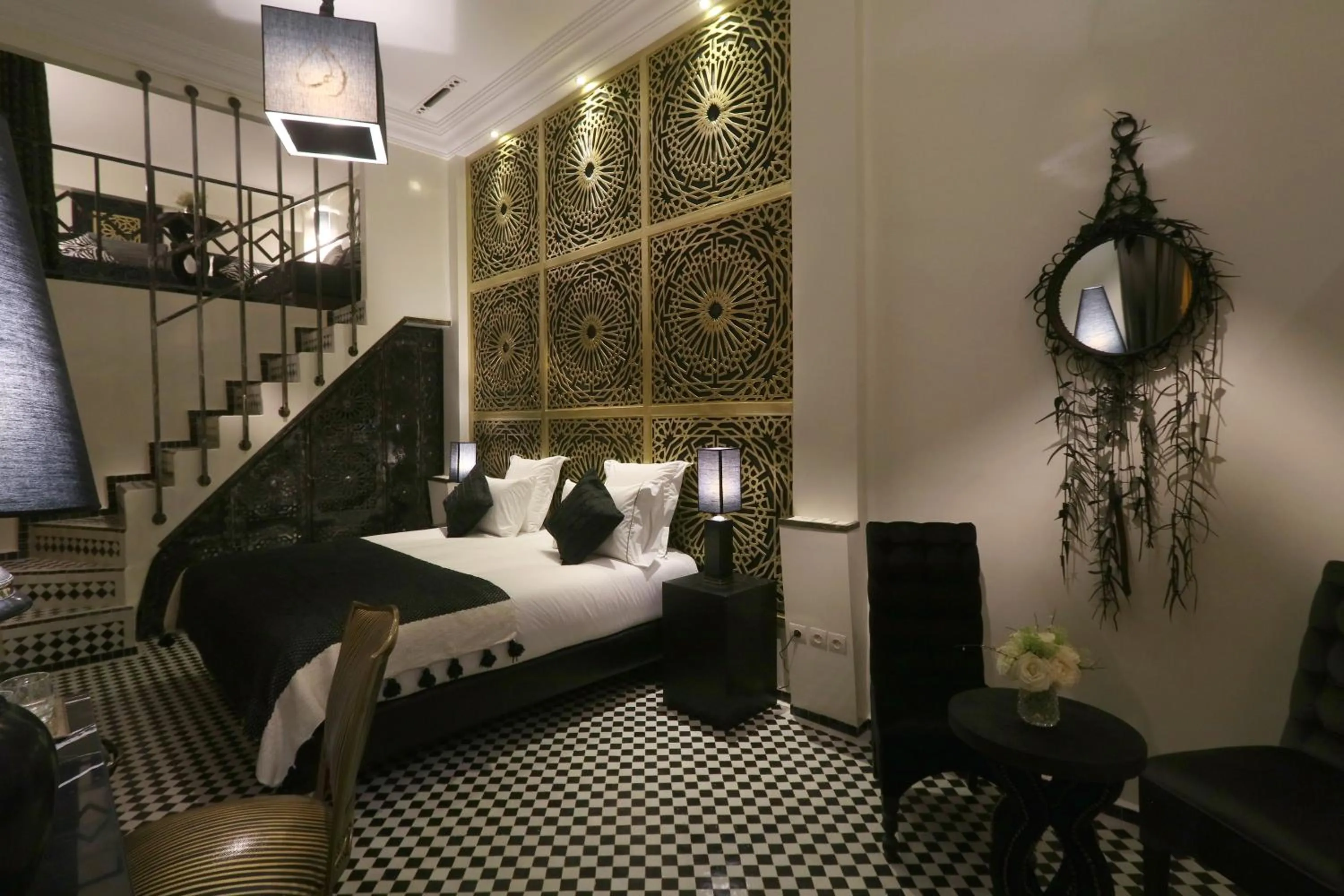 Living room, Bed in Riad Andallaspa