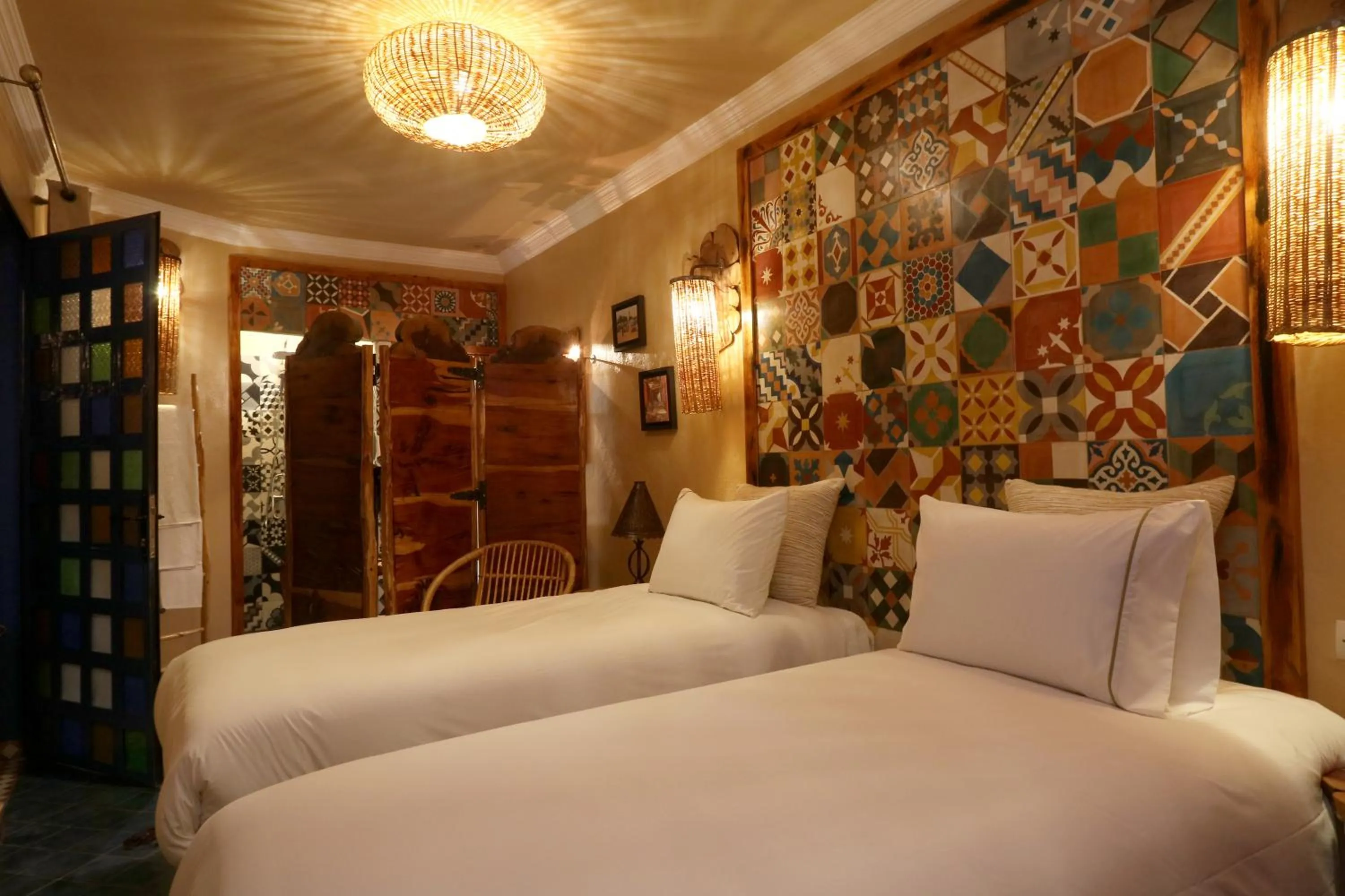 Bathroom, Bed in Riad Andallaspa