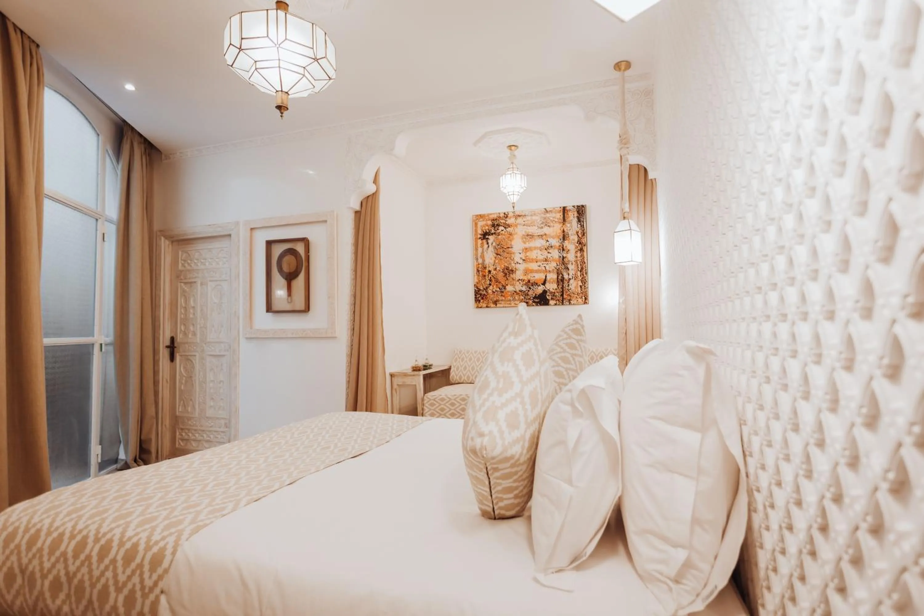 Bed in Riad Andallaspa