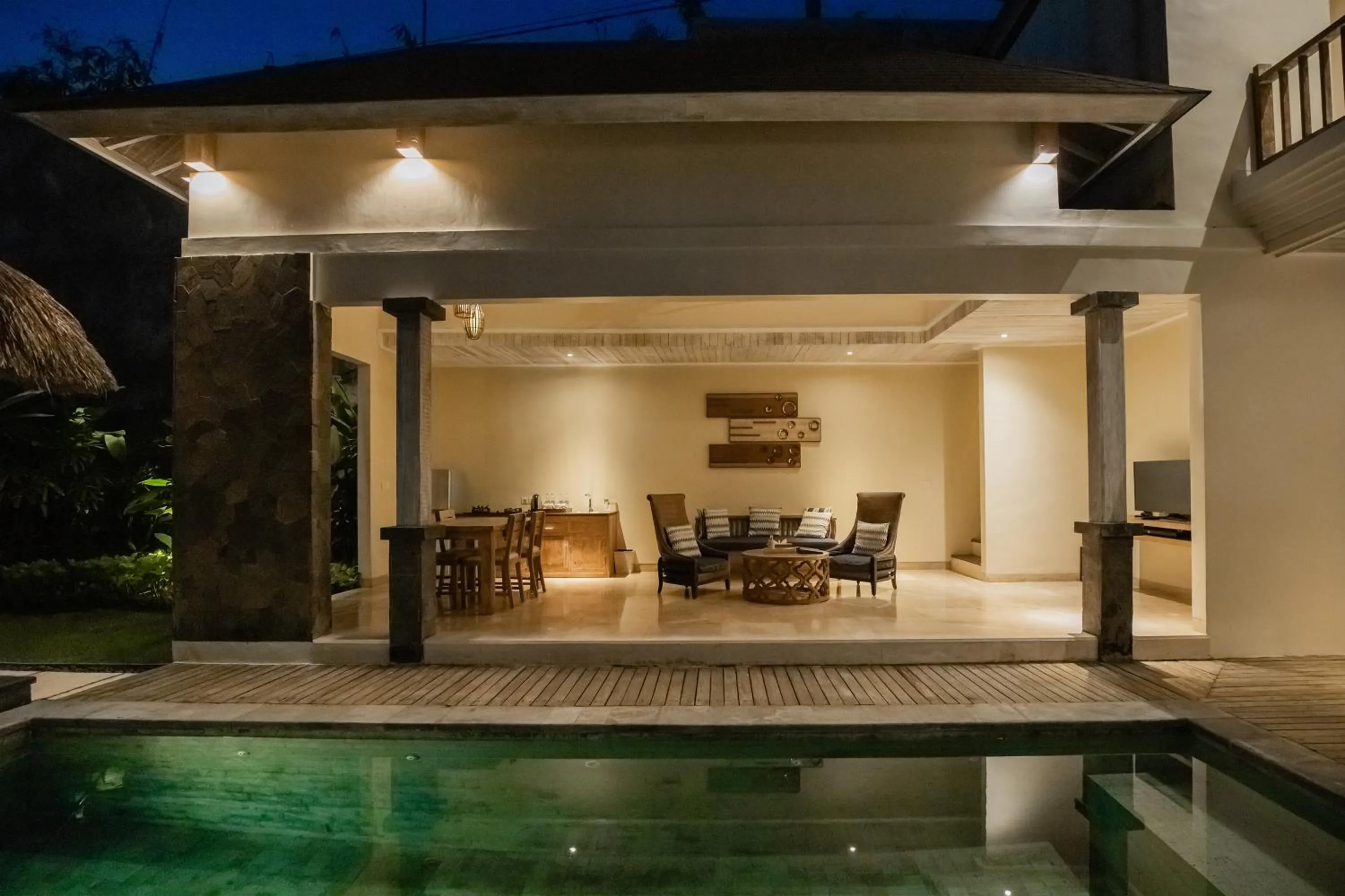 Living room in La Berceuse Resort and Villa Nusa Dua by Taritiya Collection