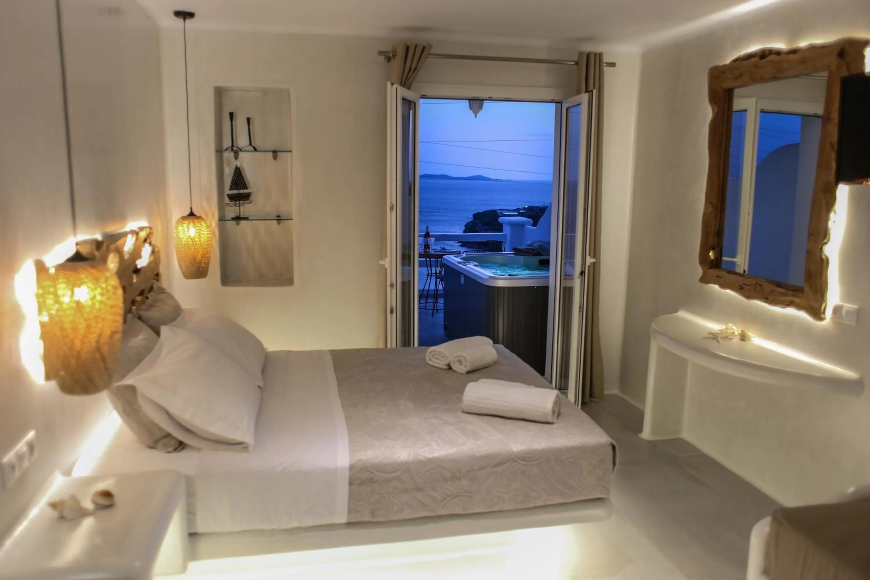 Decorative detail, Bed in Villa Elina suites and more