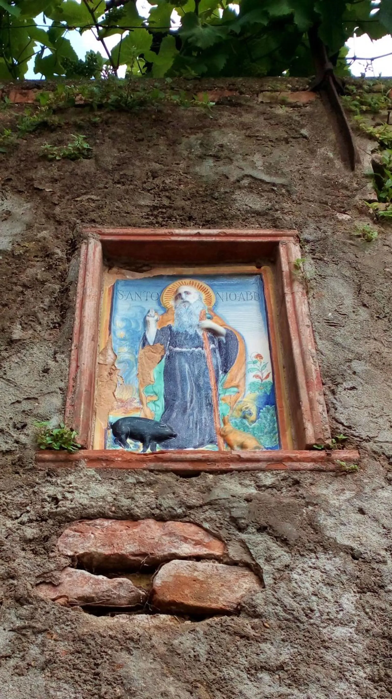 Decorative detail in Casa "Le tre Muse"