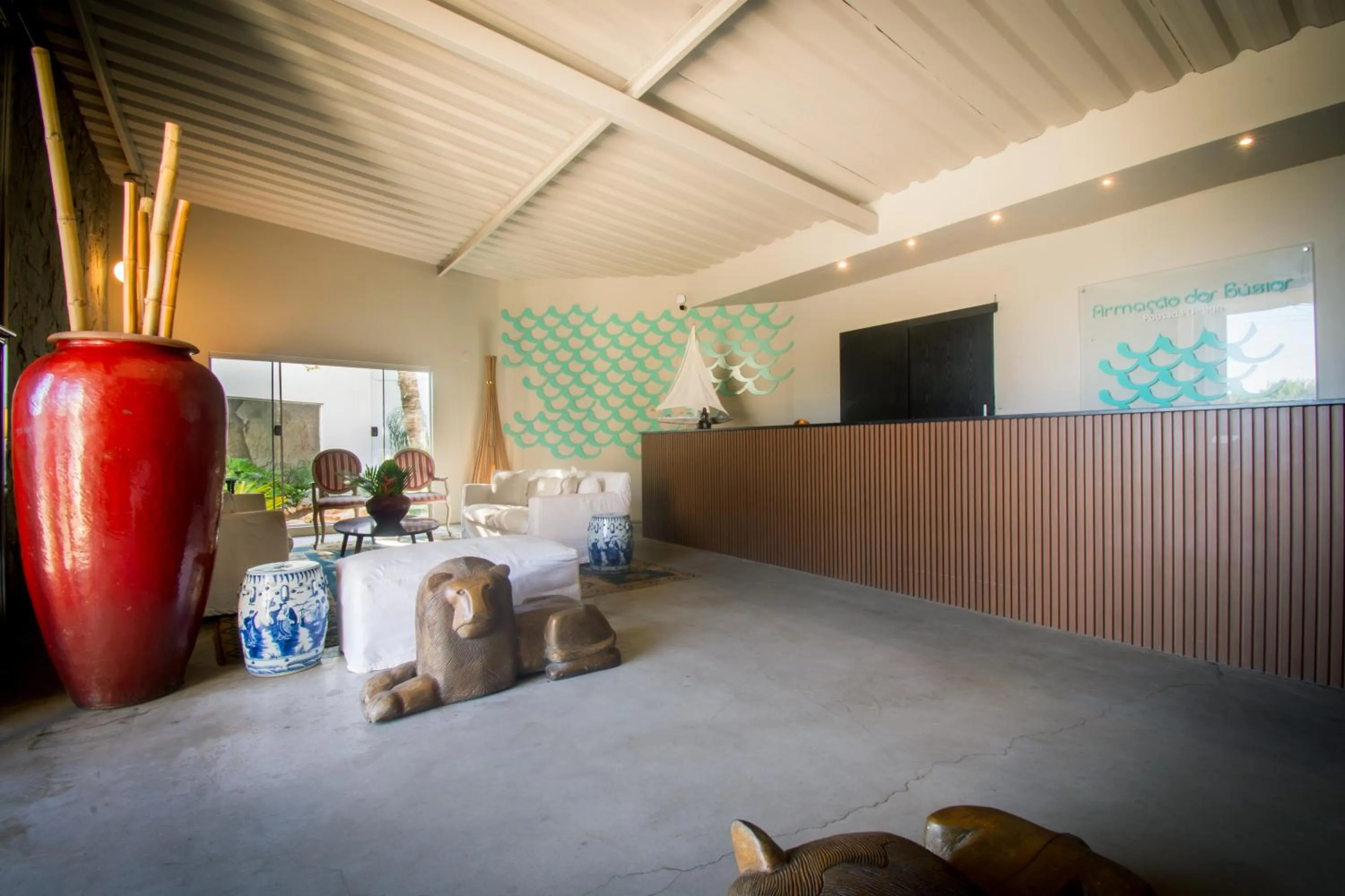 Lobby or reception in Armação dos Búzios Pousada Design