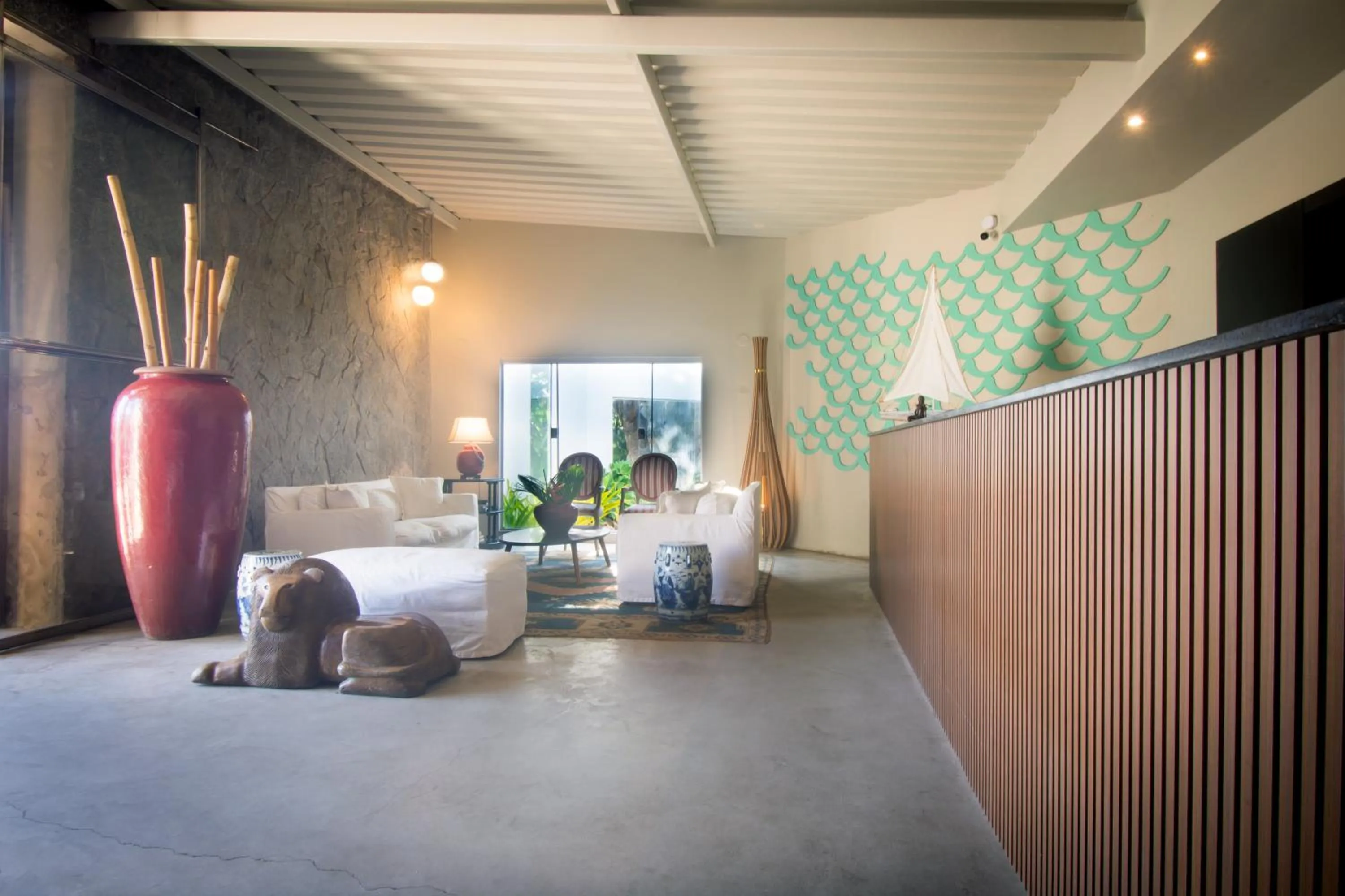 Lobby or reception in Armação dos Búzios Pousada Design