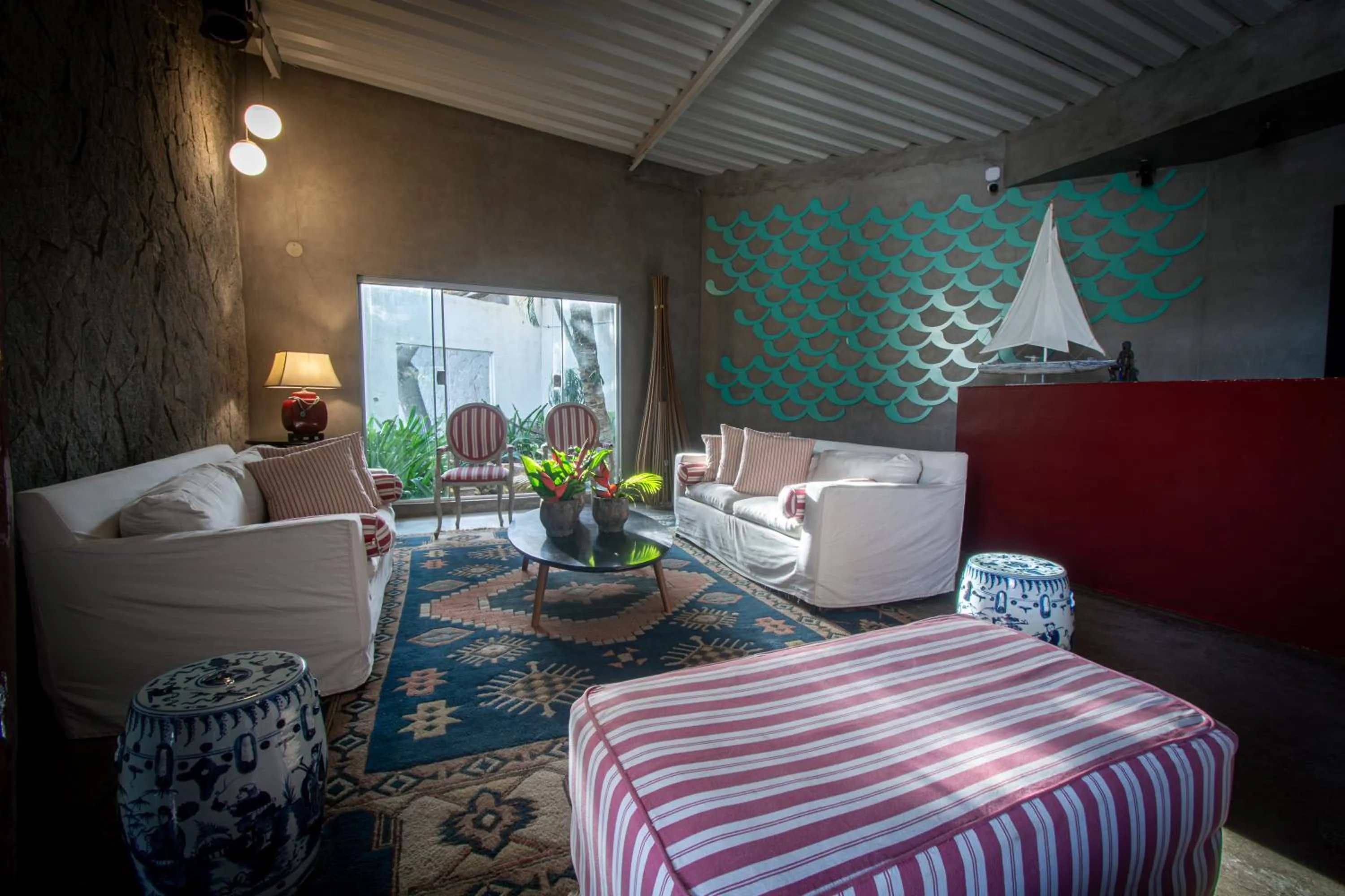 Living room, Bed in Armação dos Búzios Pousada Design