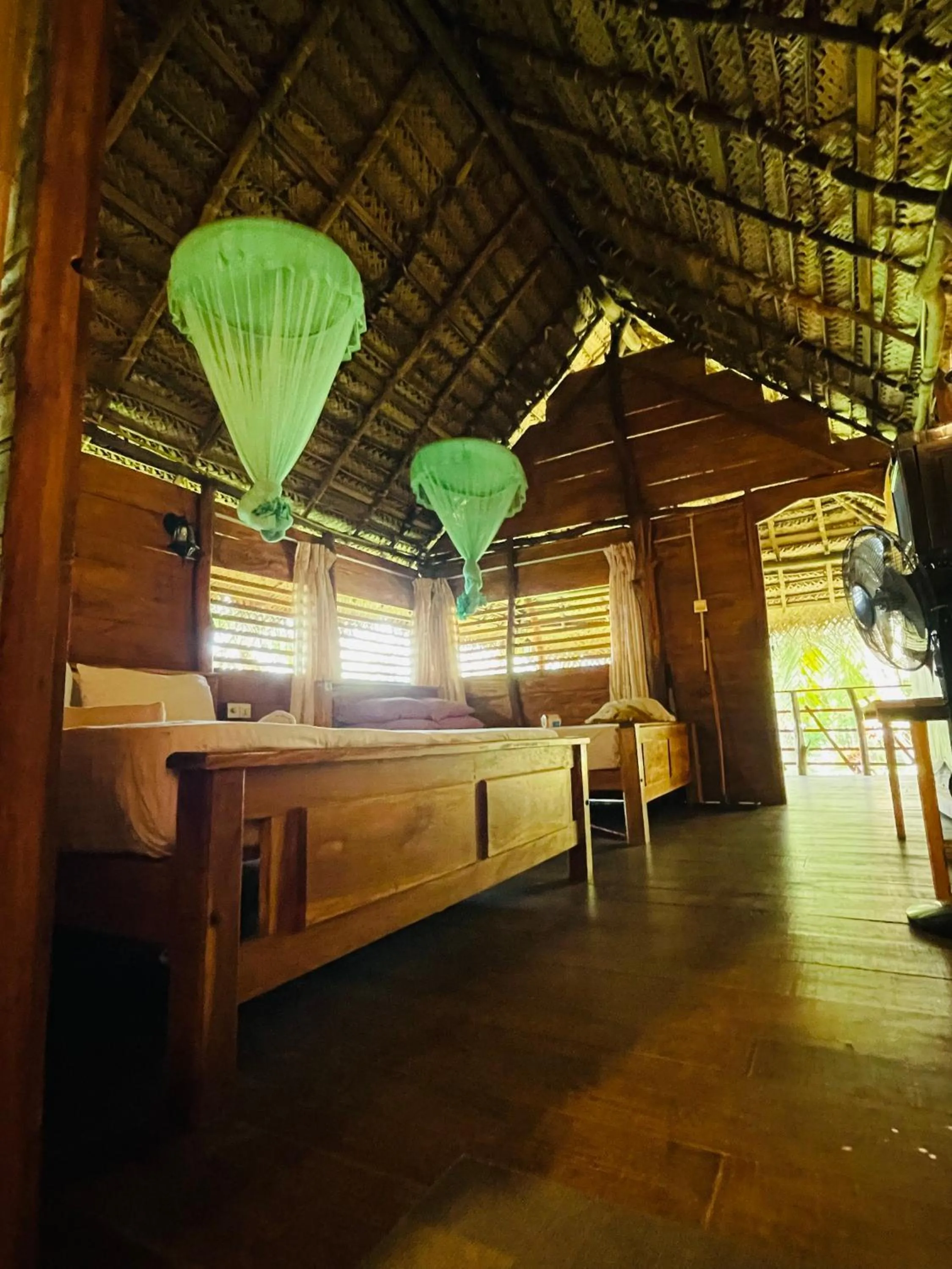 Bed in LakeSide Cabana Tissamaharama