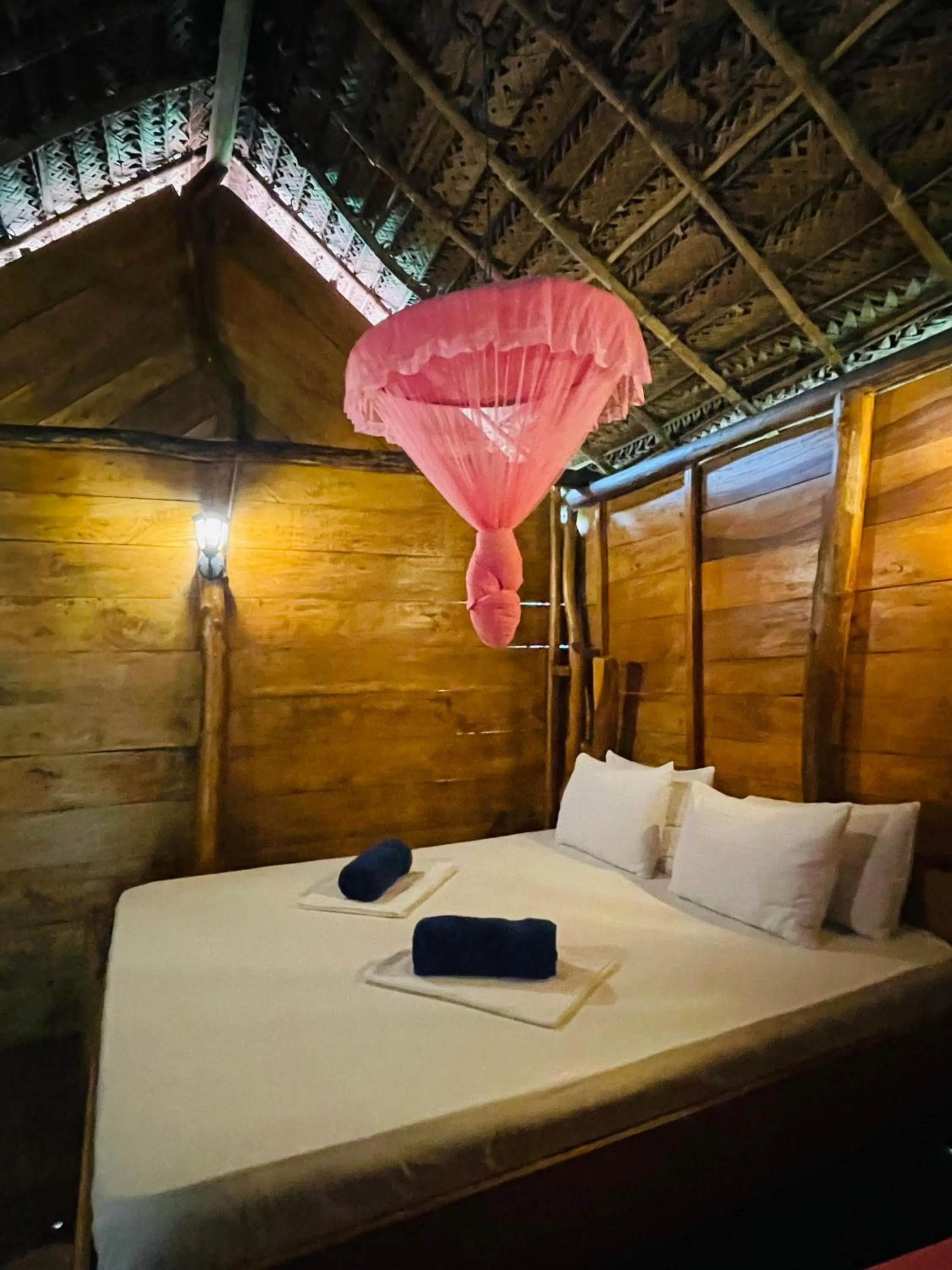 View (from property/room), Bed in LakeSide Cabana Tissamaharama