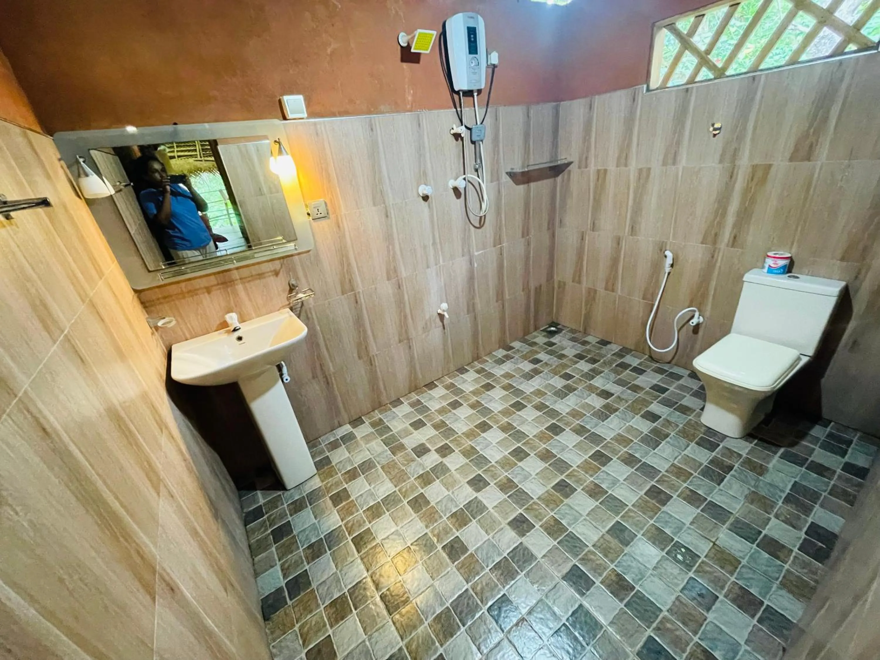 Shower in LakeSide Cabana Tissamaharama