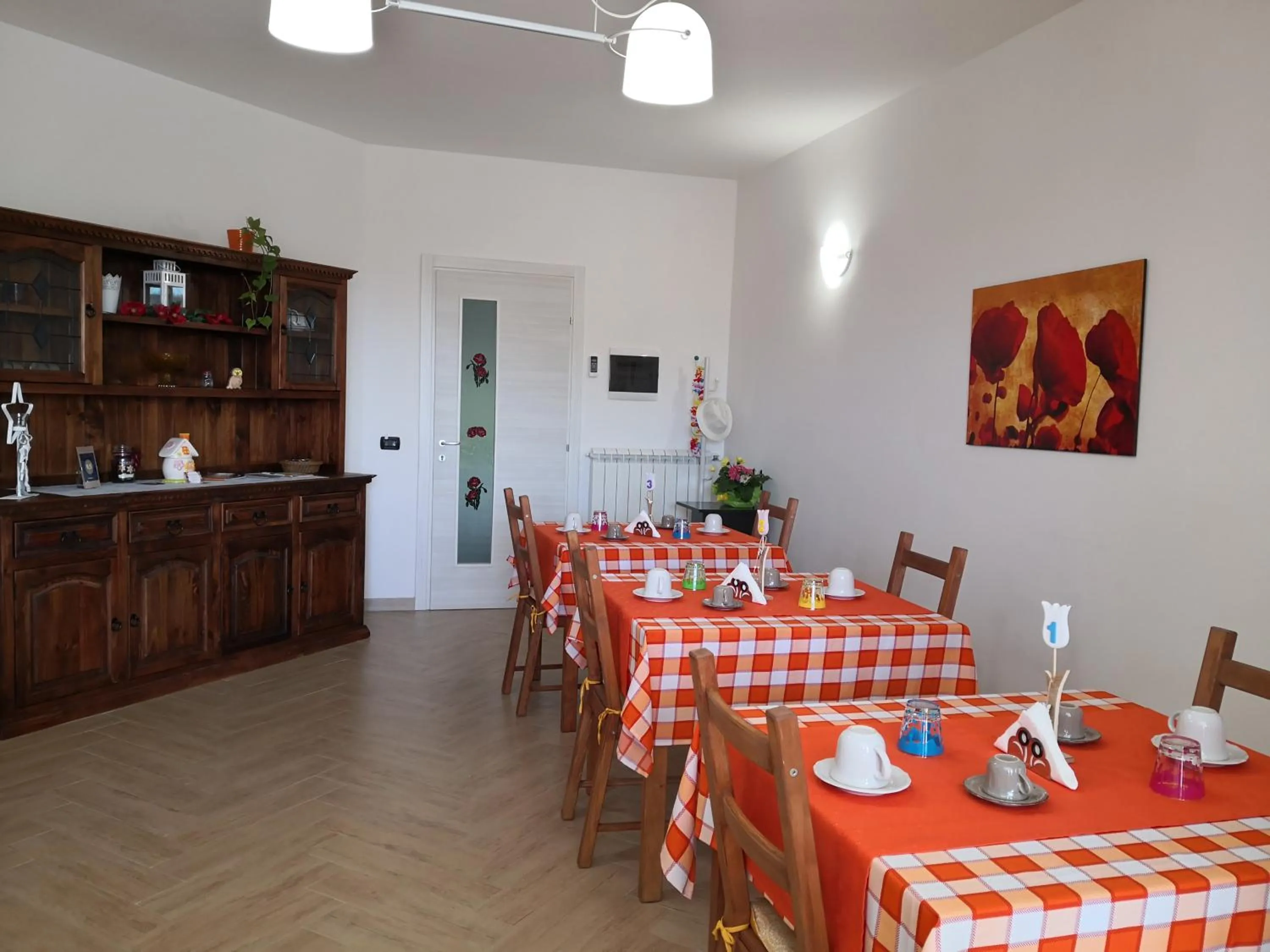 Communal kitchen in B&B Il Papavero Rosso