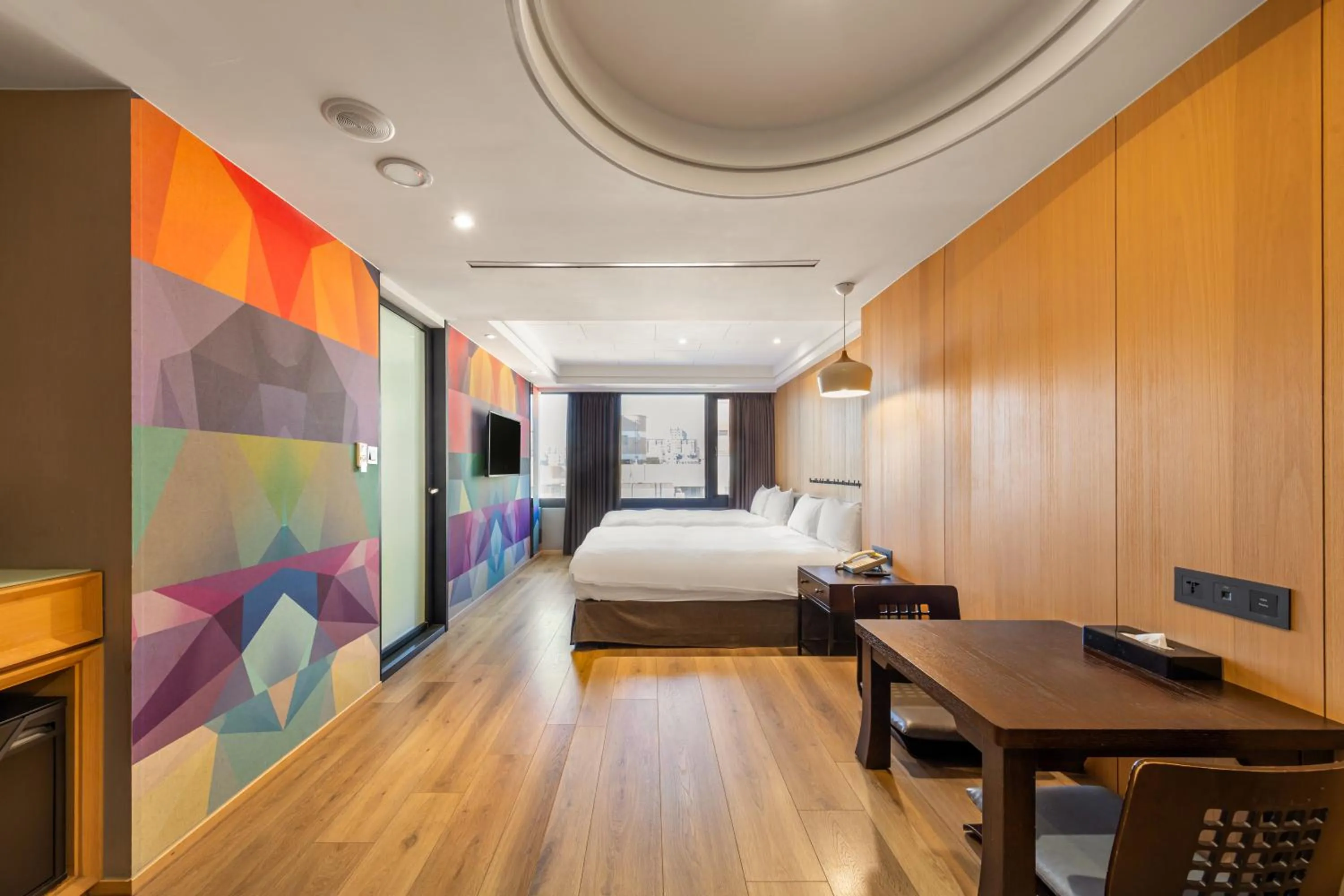 Bed in CHECK inn Taichung Wenxin Zhongqing