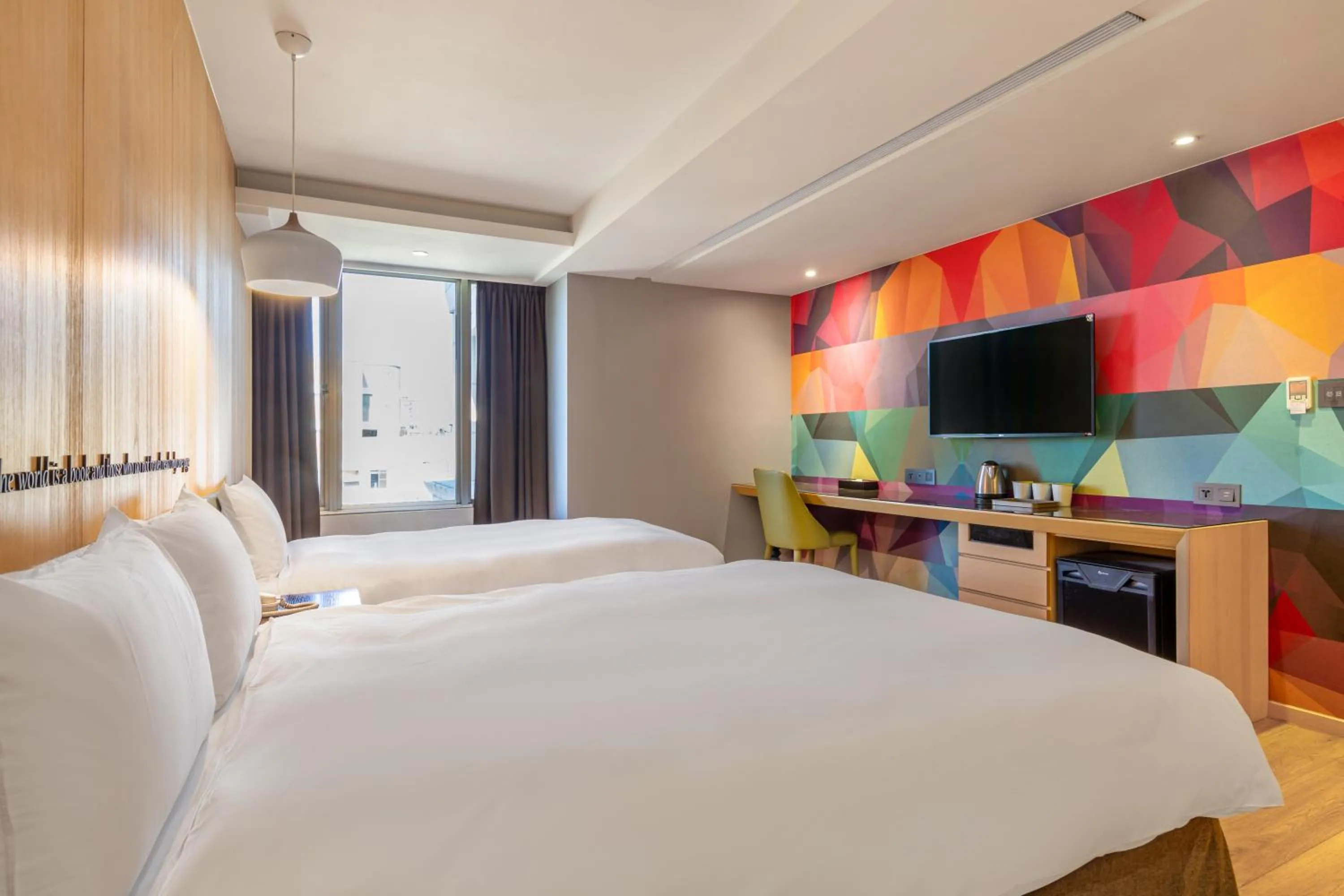 Bed in CHECK inn Taichung Wenxin Zhongqing