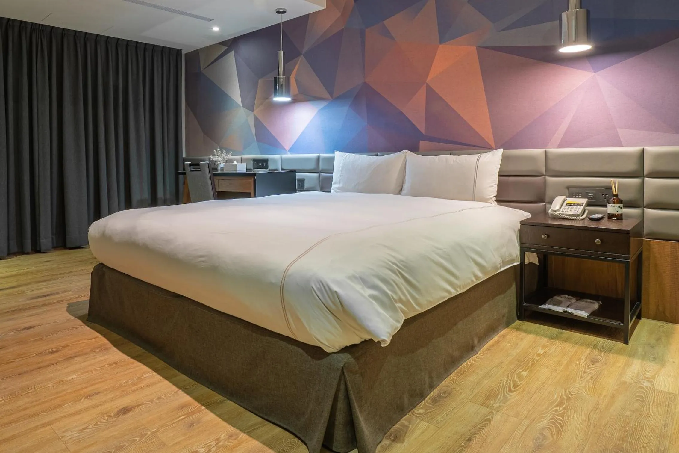 Bed in CHECK inn Taichung Wenxin Zhongqing