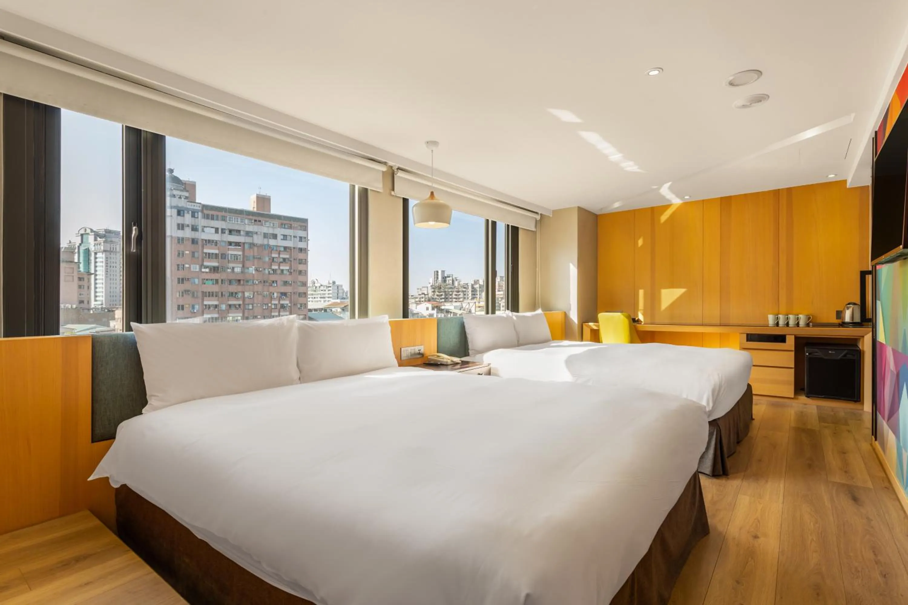 Bed in CHECK inn Taichung Wenxin Zhongqing