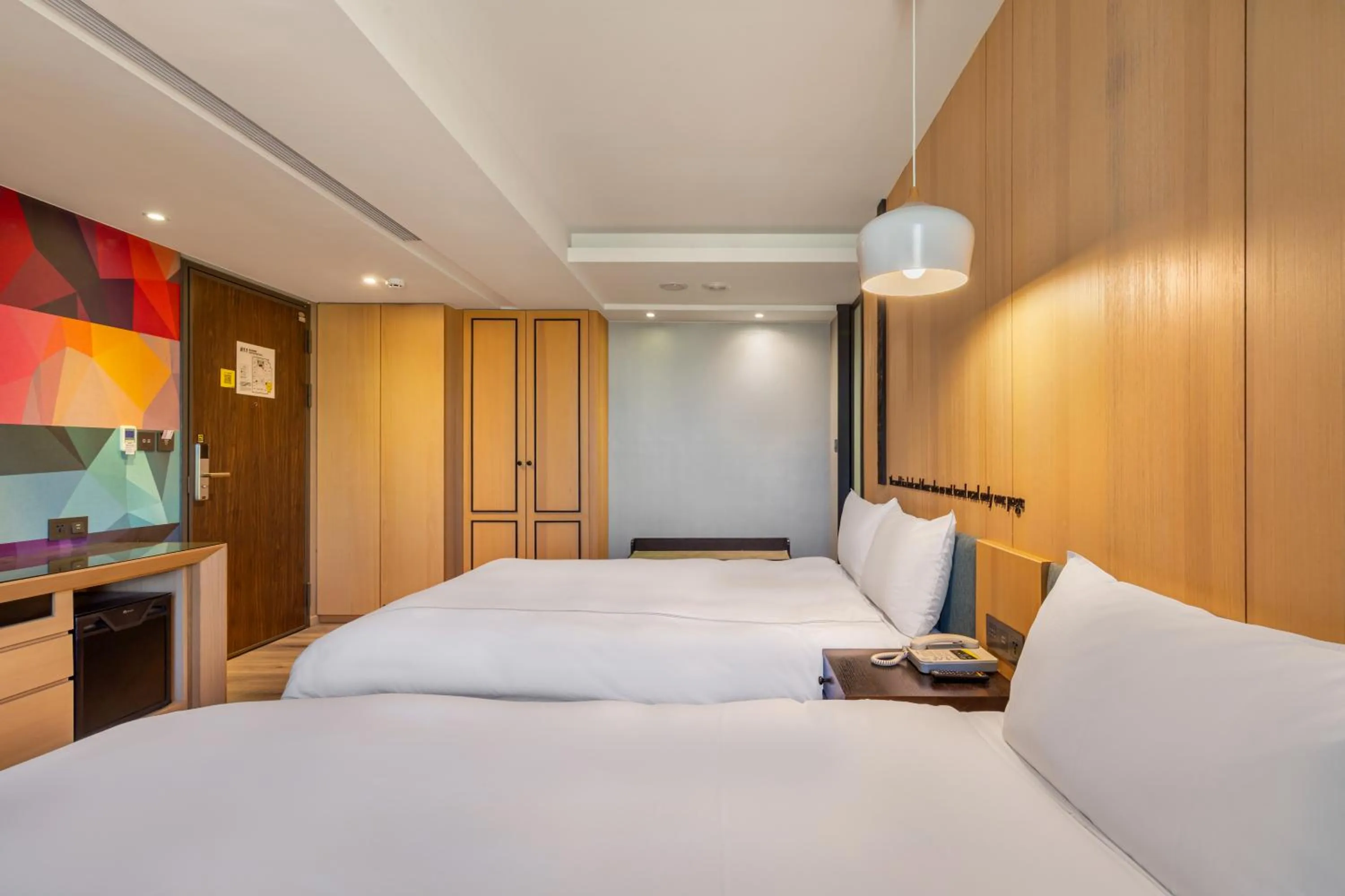 Bed in CHECK inn Taichung Wenxin Zhongqing