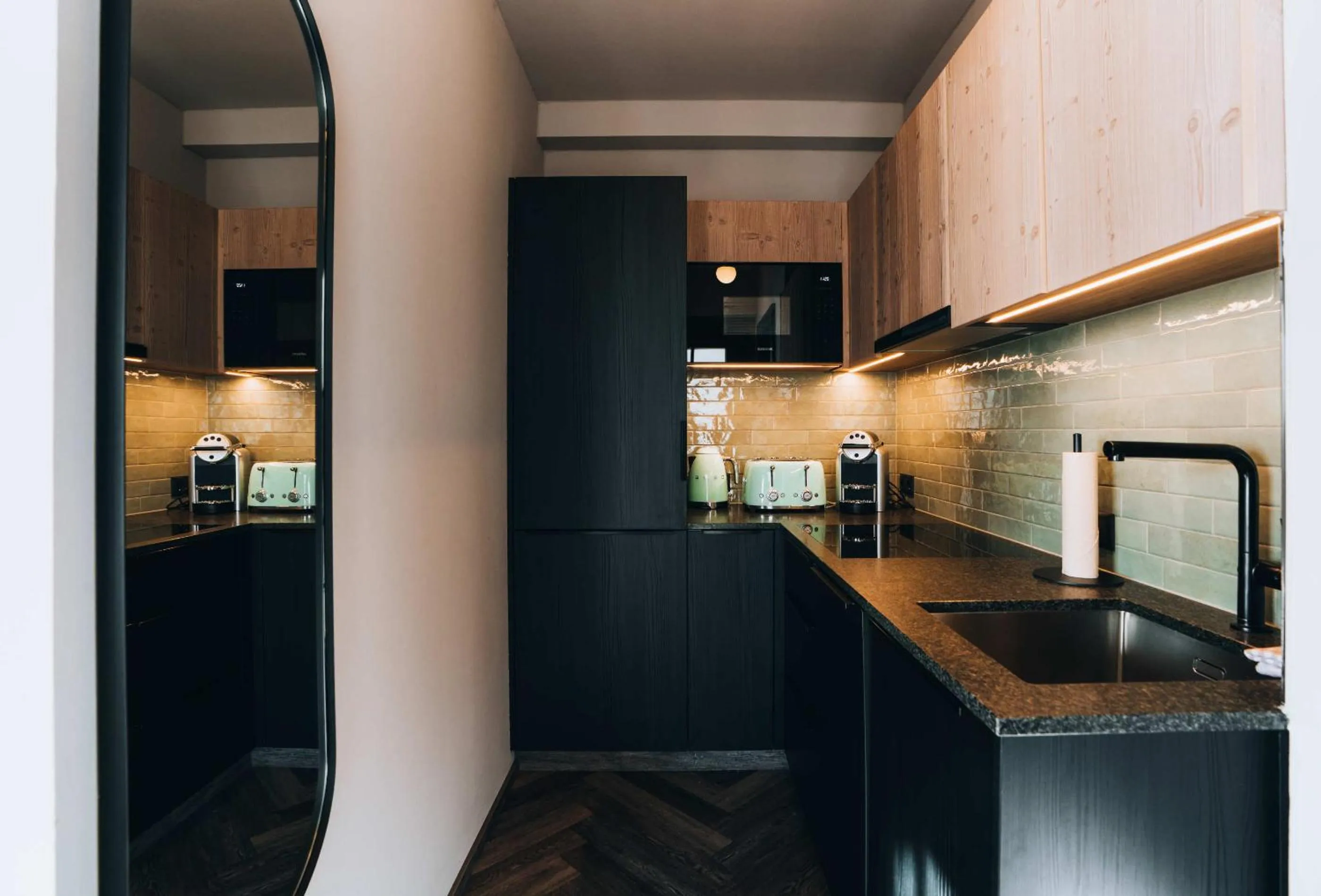 Kitchen or kitchenette in Grünwald Resort Sölden