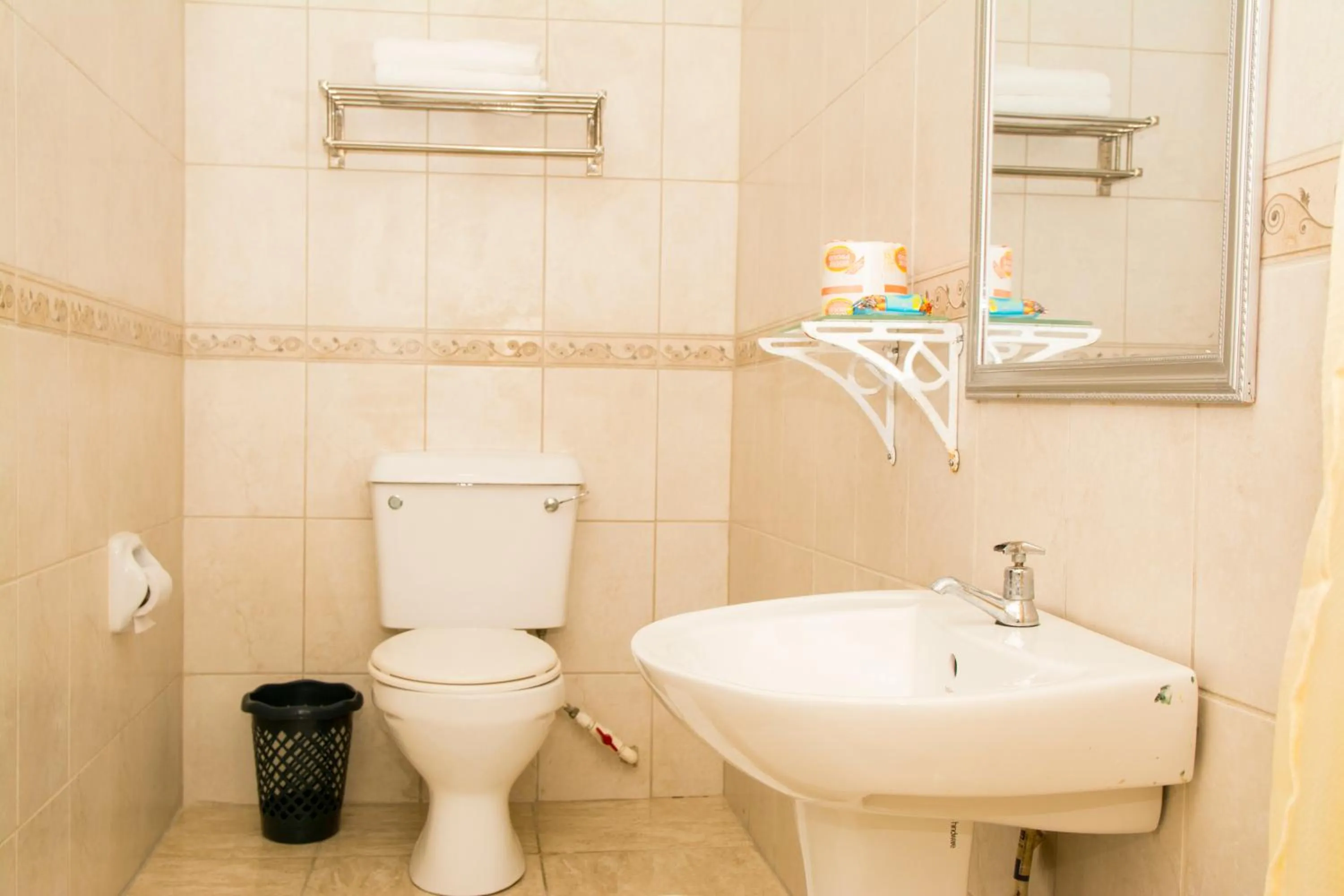 Shower in Windjammer International Cuisine & Comfort Inn