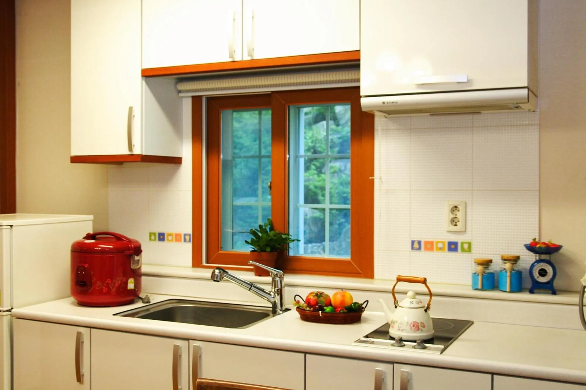Kitchen or kitchenette in Starvill Pension