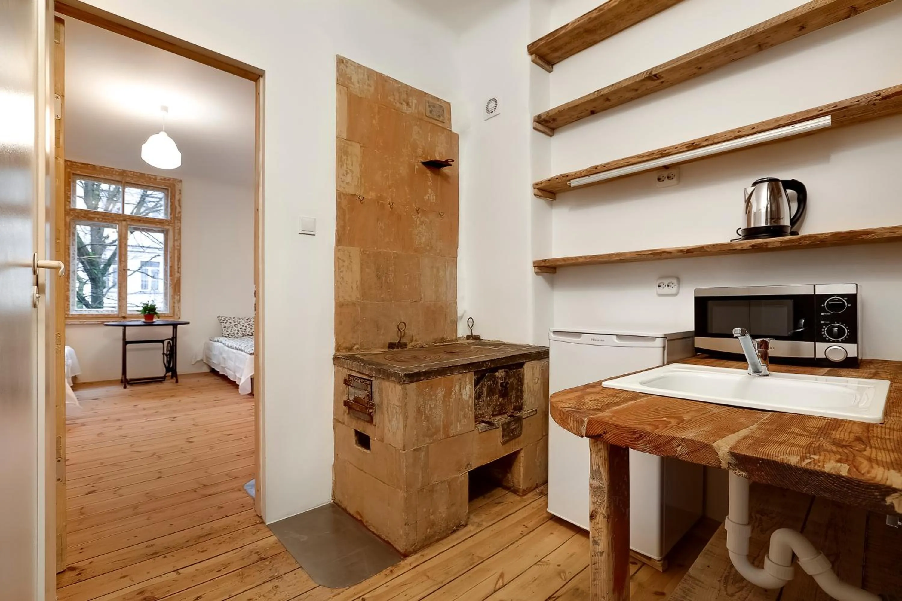 Kitchen or kitchenette in Riga Academic Guest House