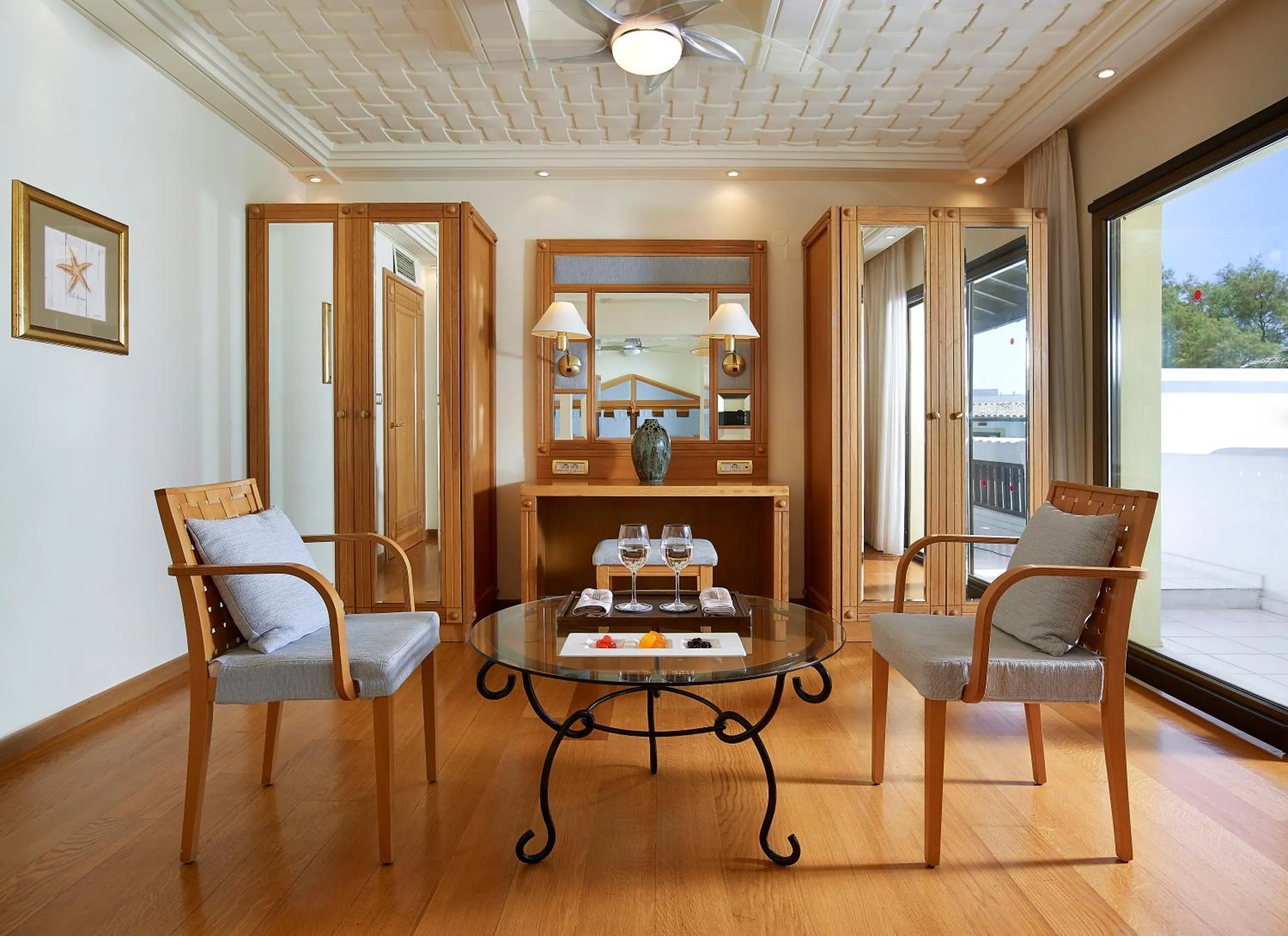 Seating area in Knossos Royal Villas