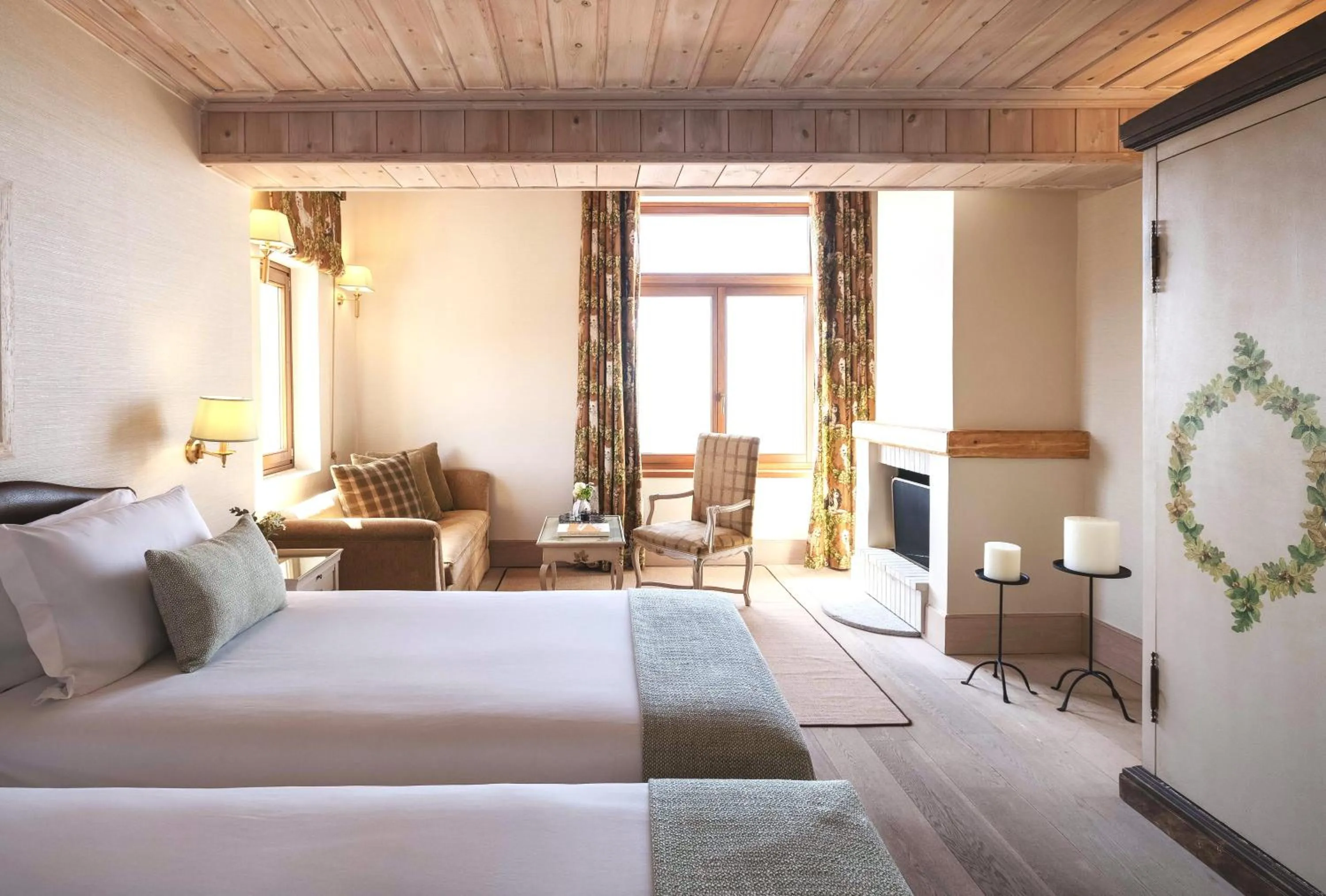 Bed in Santa Marina Arachova Resort & Spa