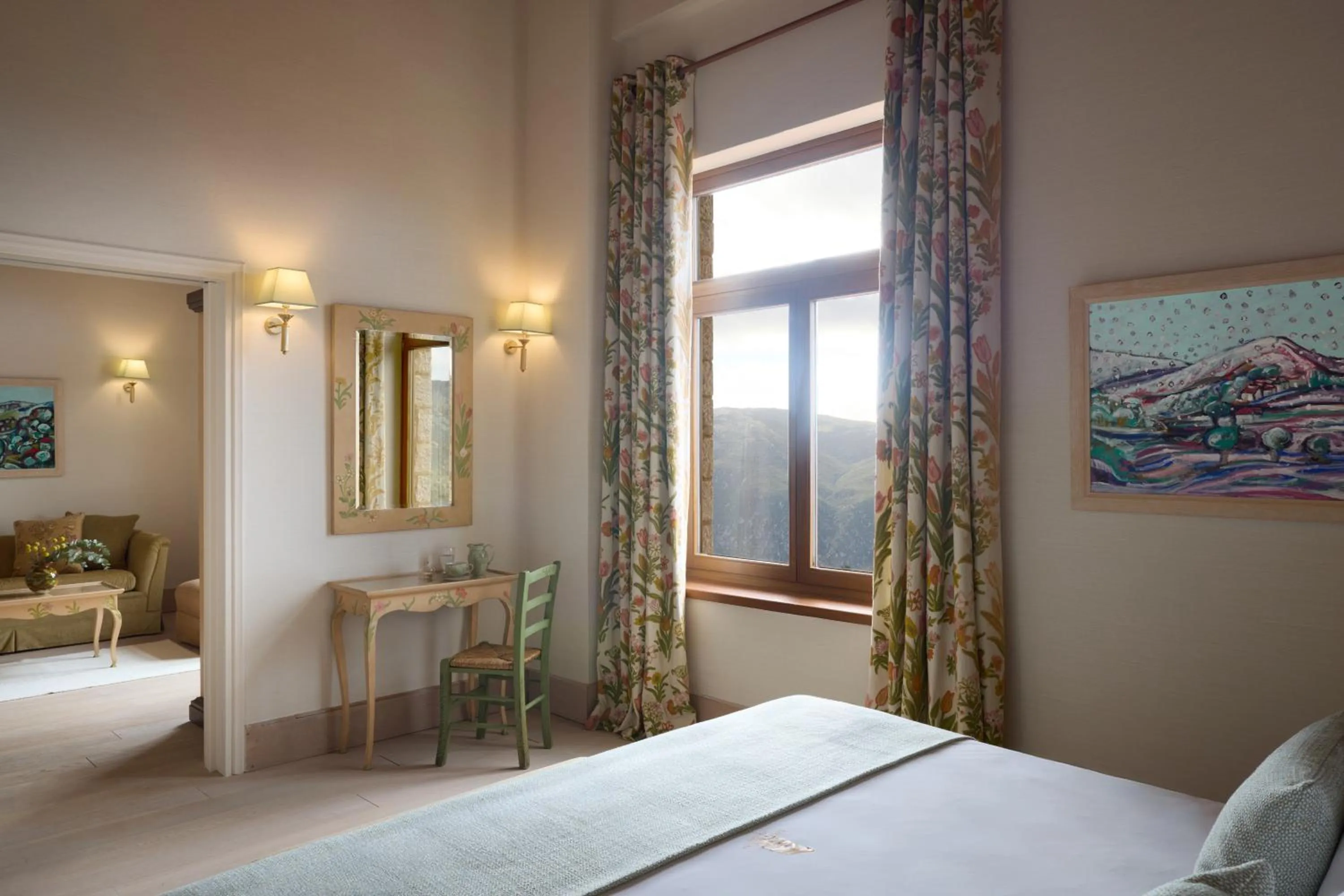 Living room, Bed in Santa Marina Arachova Resort & Spa