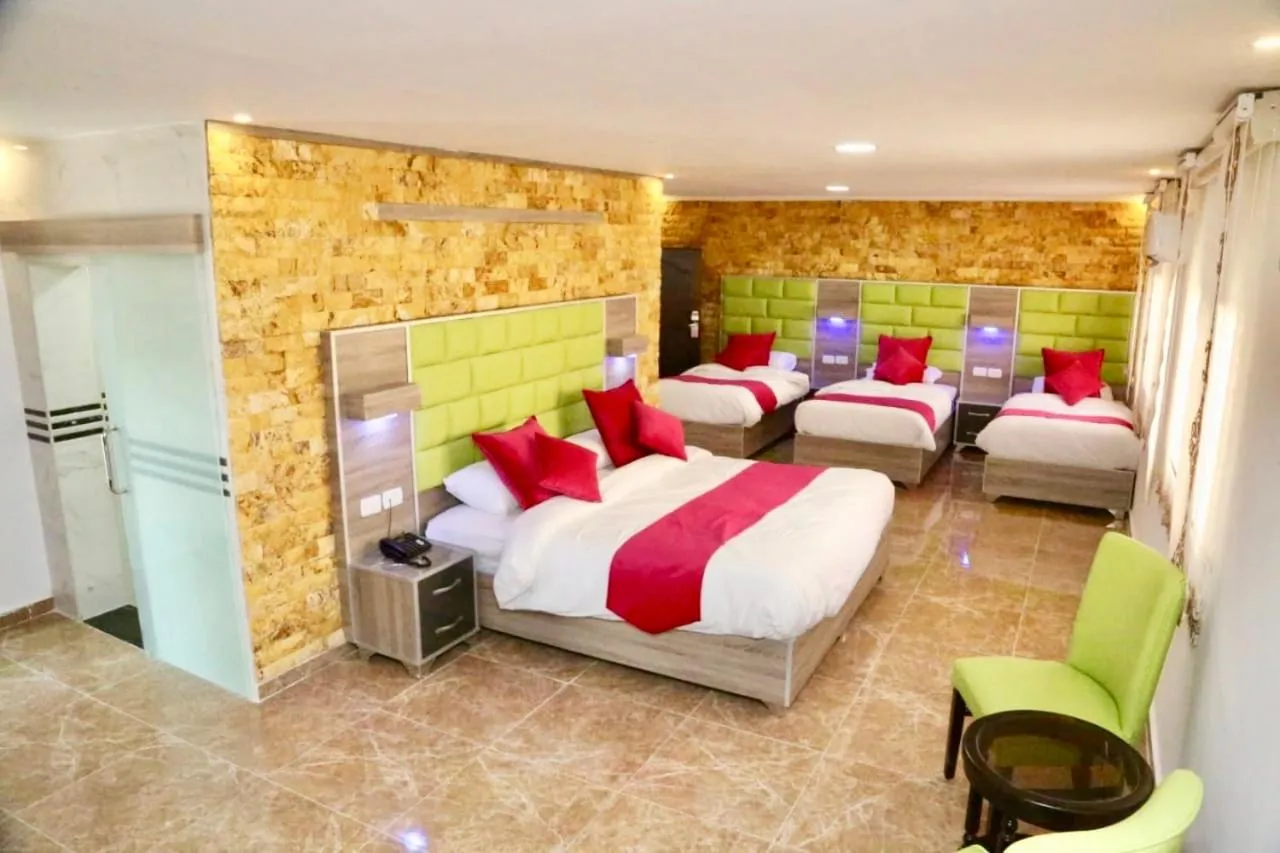 Bed in Petra Sella Hotel