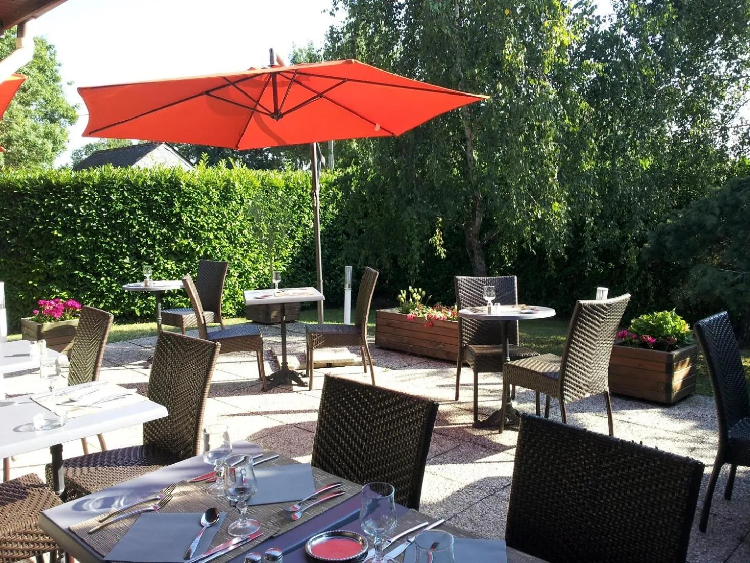 Patio in Kyriad Angers Sud Ponts-De-Cé