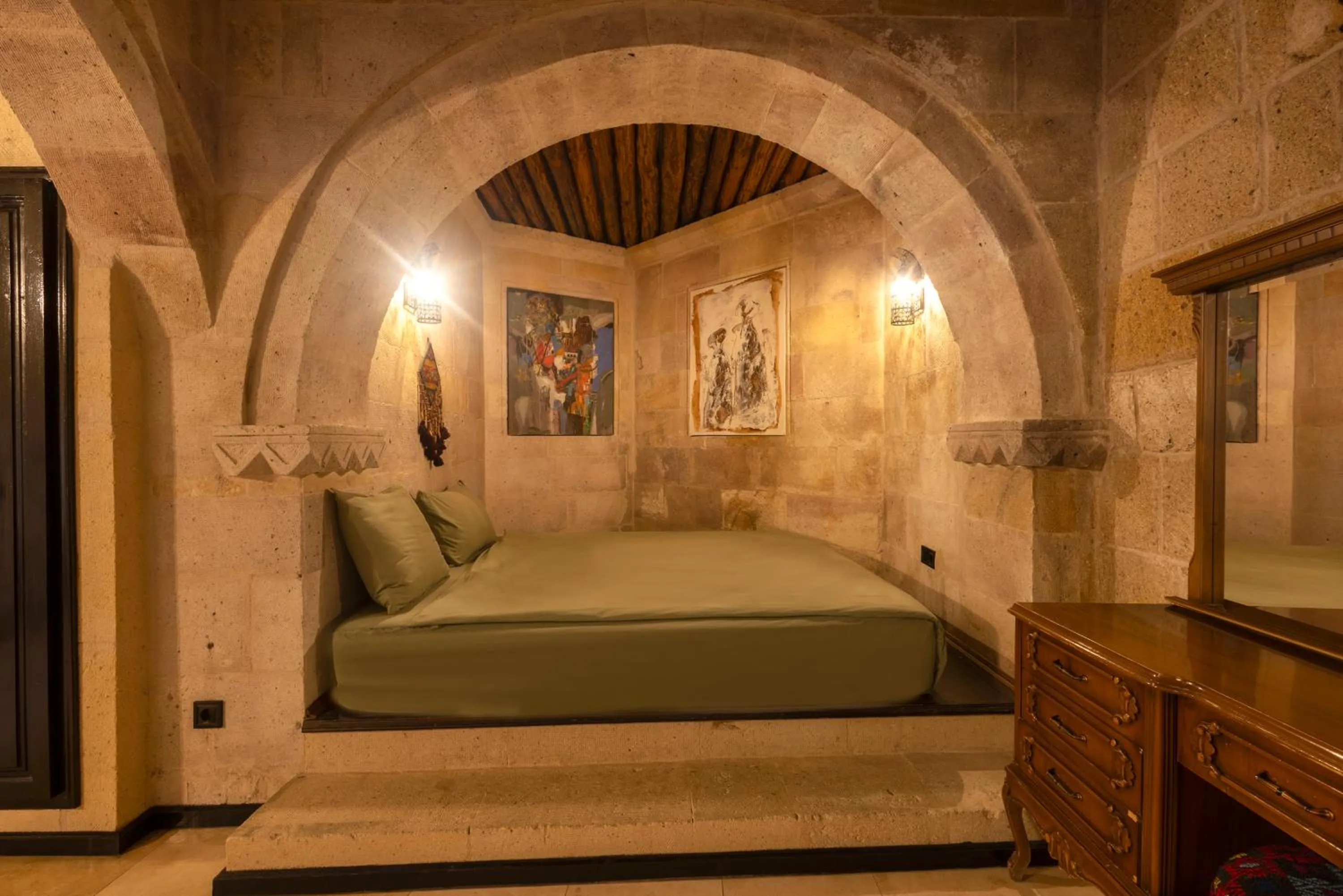 Bed in Drala Inn Cappadocia