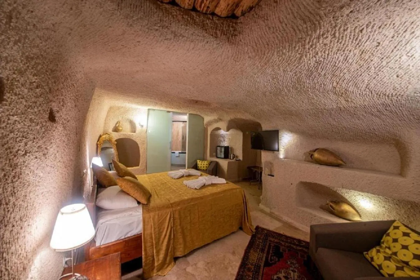 Bed in Drala Inn Cappadocia