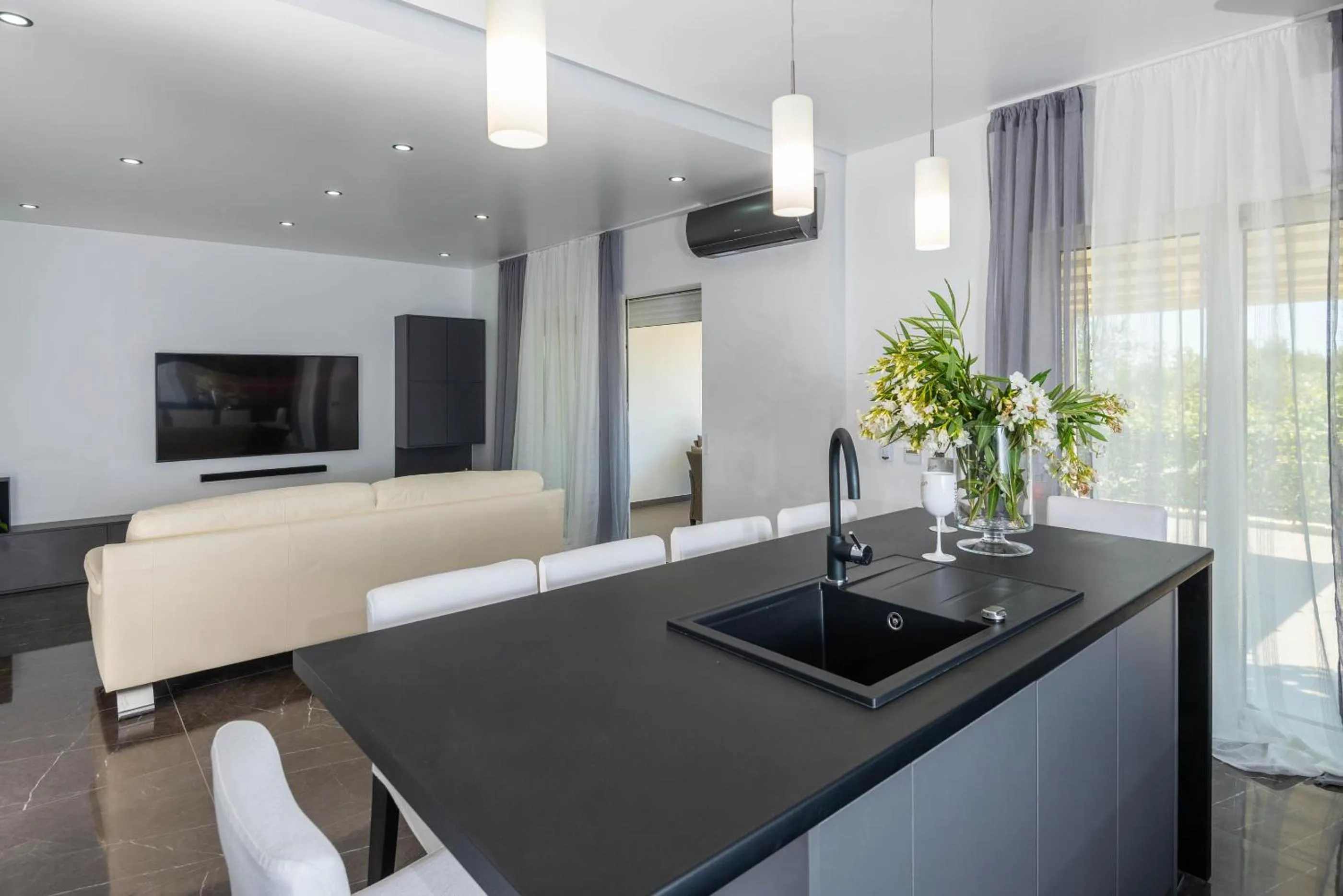 Living room in Villa Marina